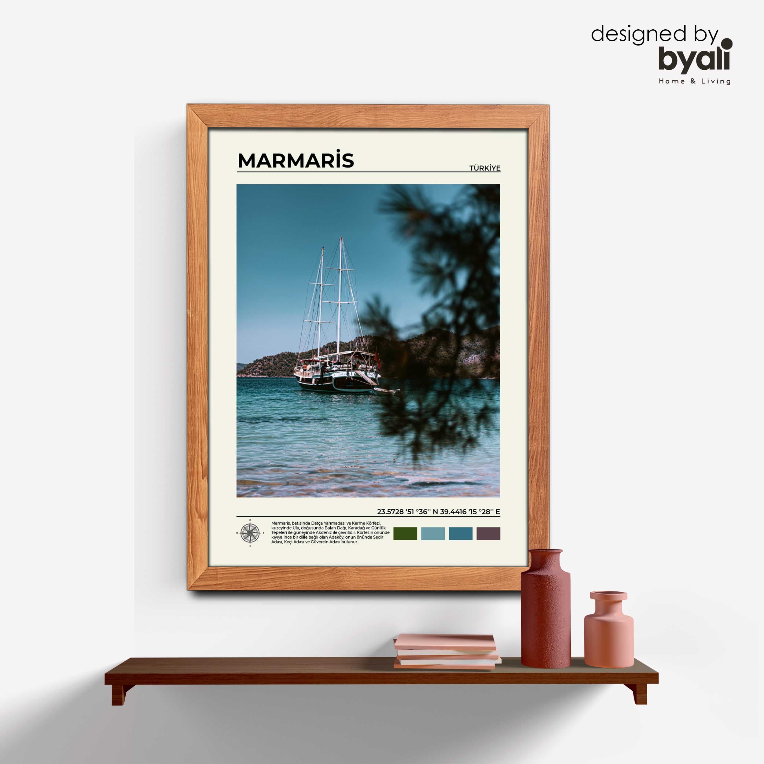 Marmaris Ahşap Çerçeveli Tablo 1001-2
