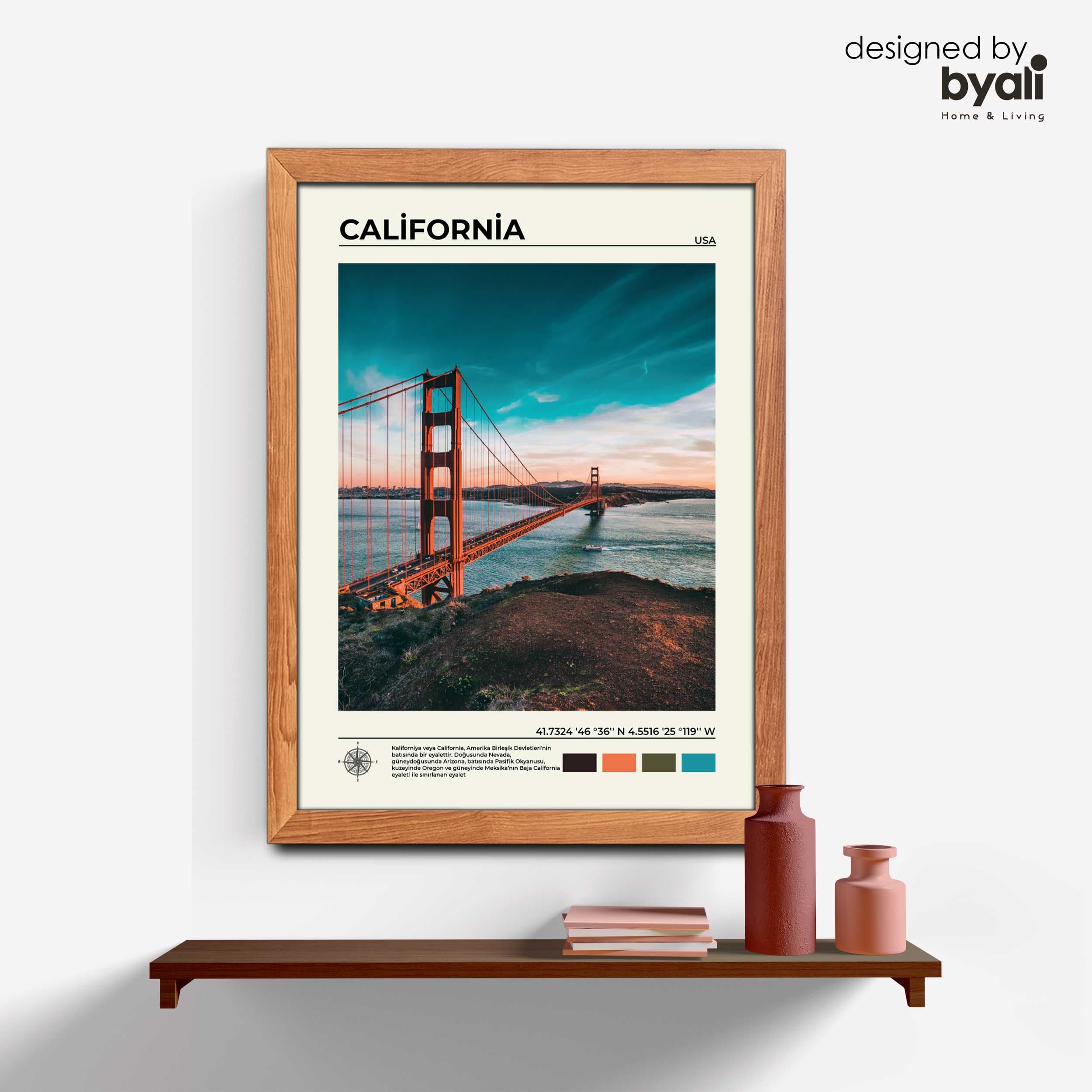 California Ahşap Çerçeveli Tablo 1001-4