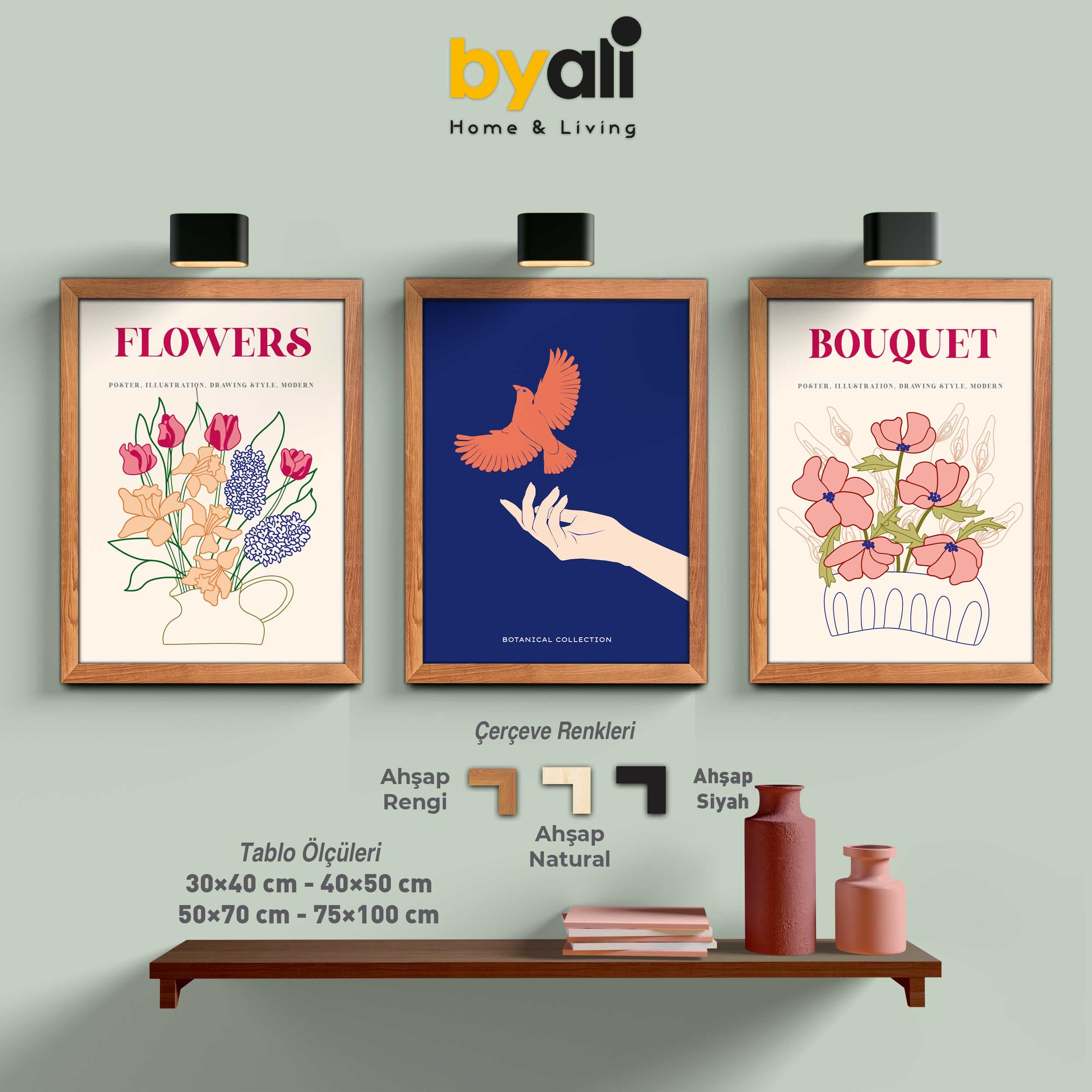 Bouquets 3’lü Tablo Seti