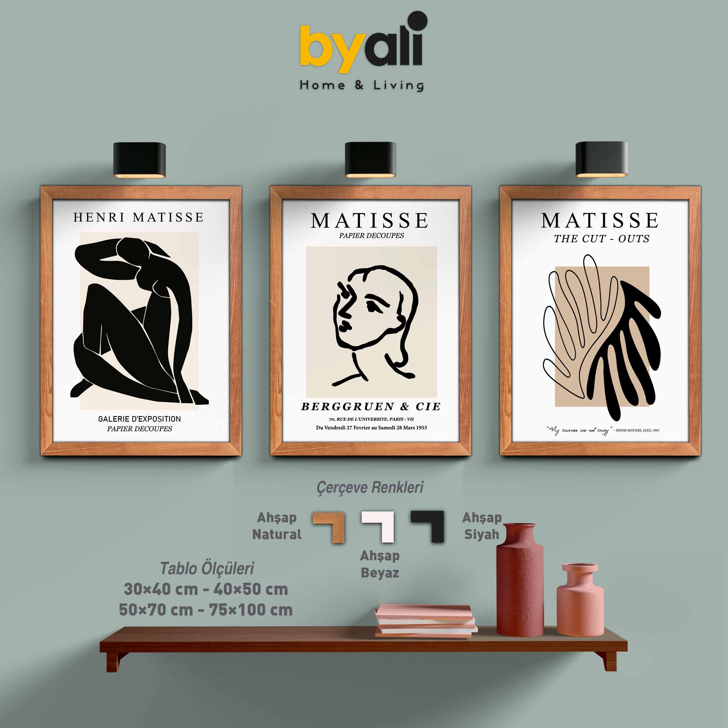 Henri Matisse 3’lü Tablo Seti