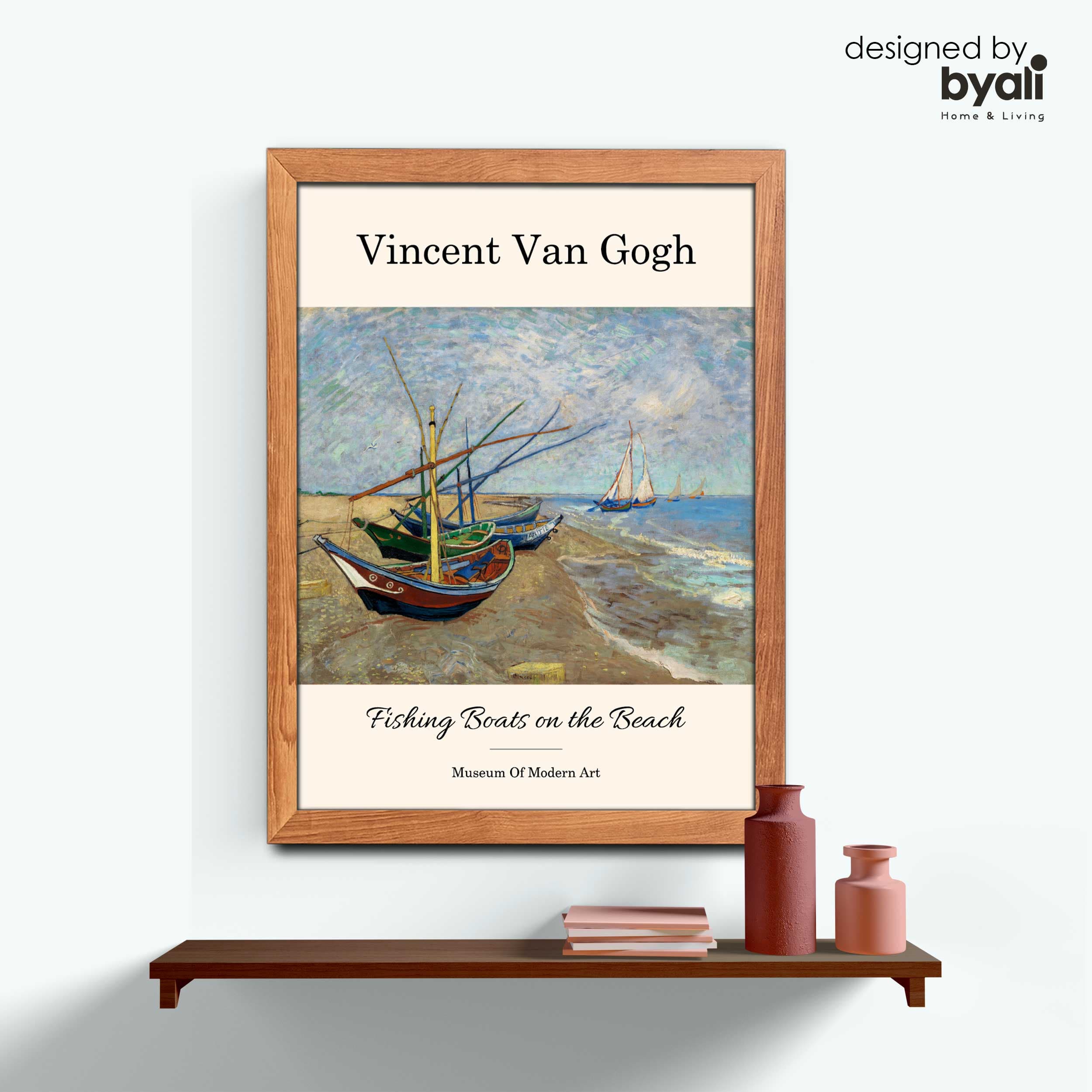 Van Gogh – Fishing Boats on the Beach Tablo