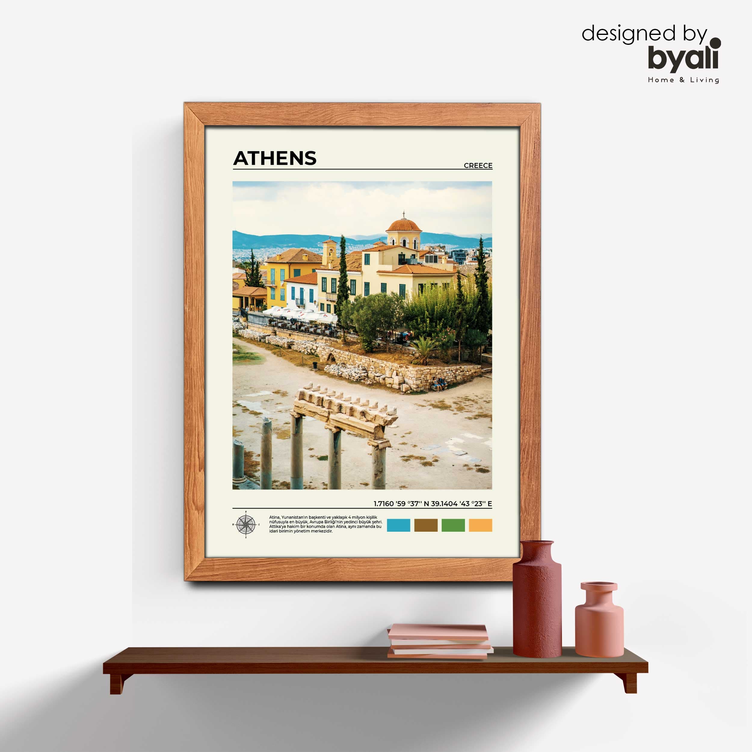 Athens Ahşap Çerçeveli Tablo