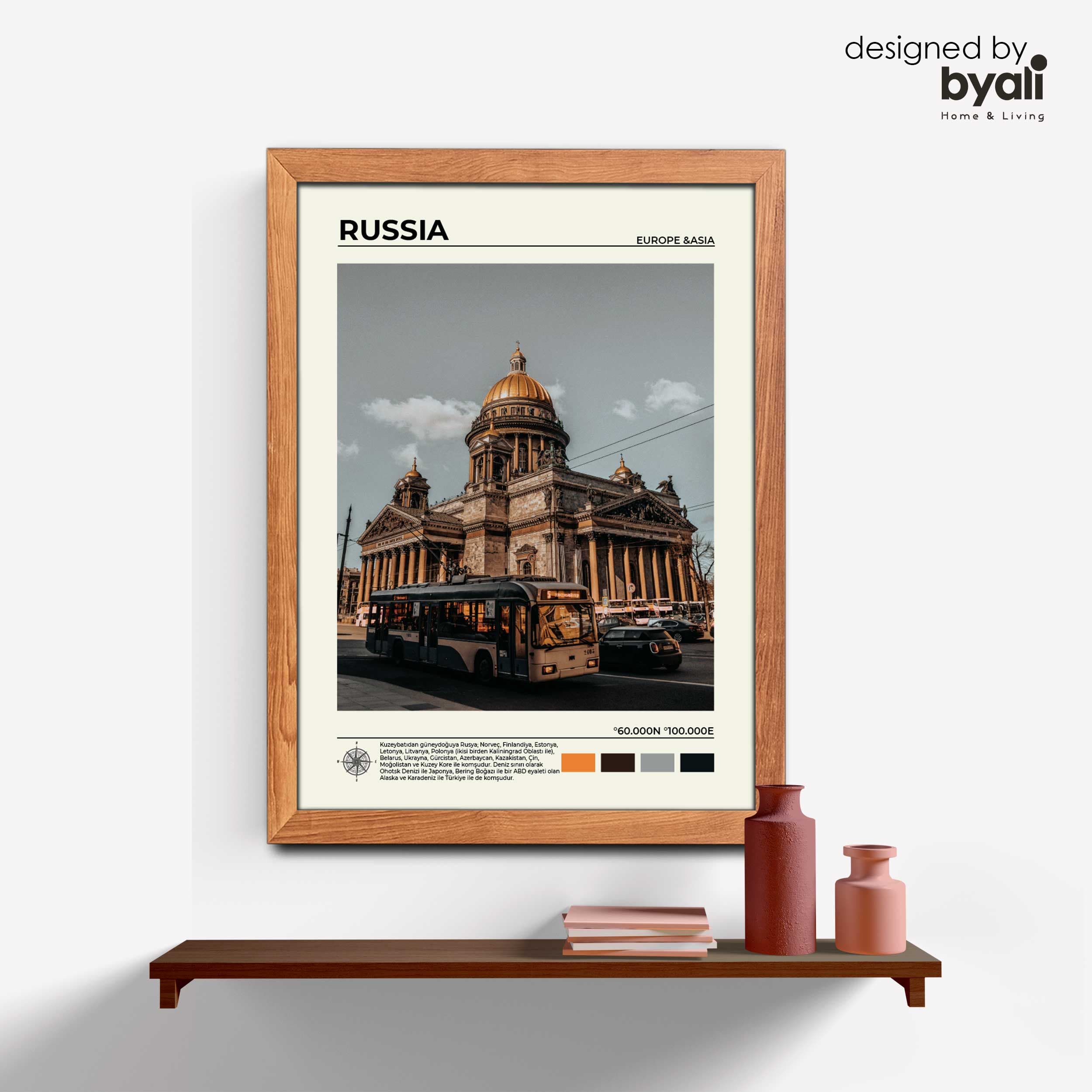 Russia Ahşap Çerçeveli Tablo