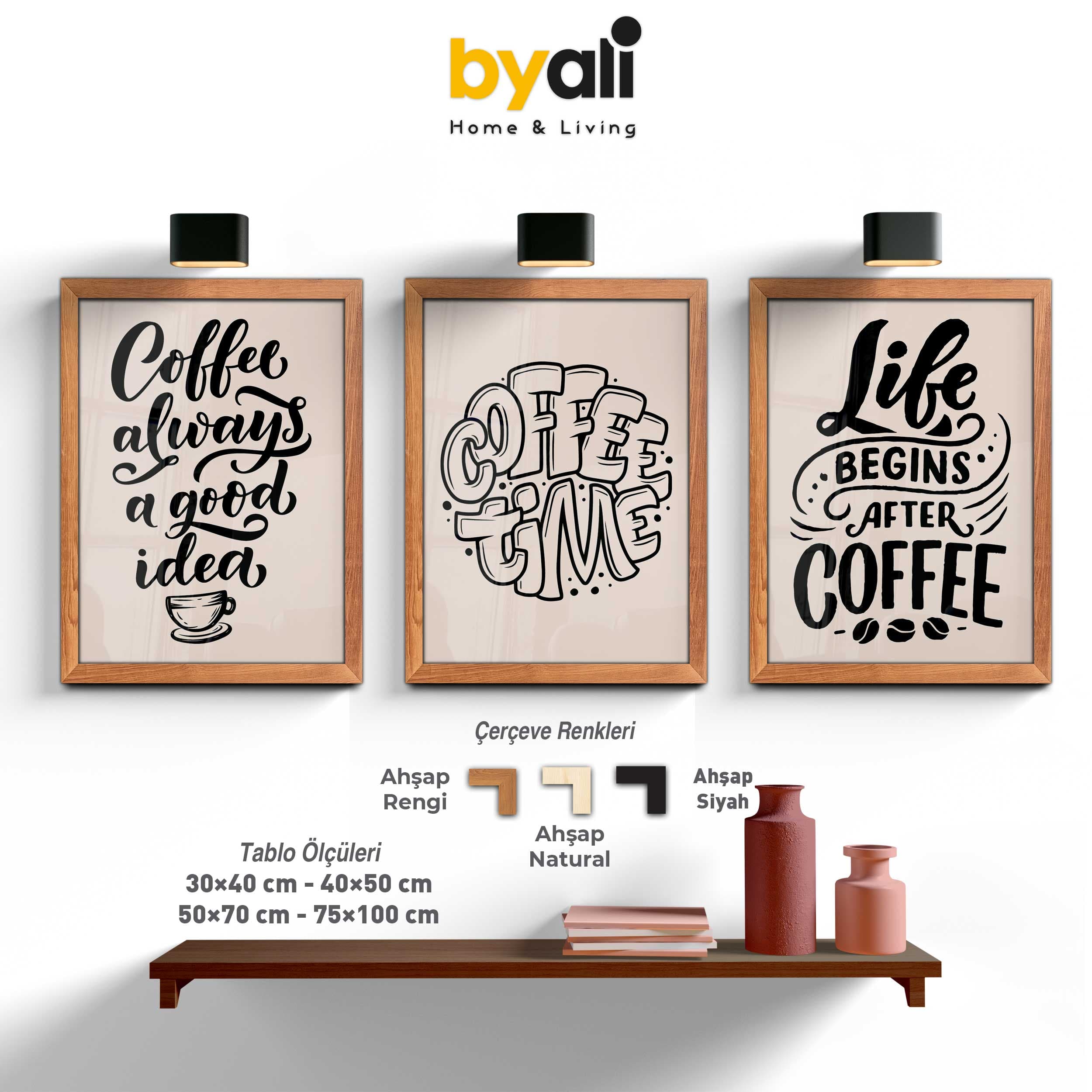Coffee 3’lü Tablo Seti 3307
