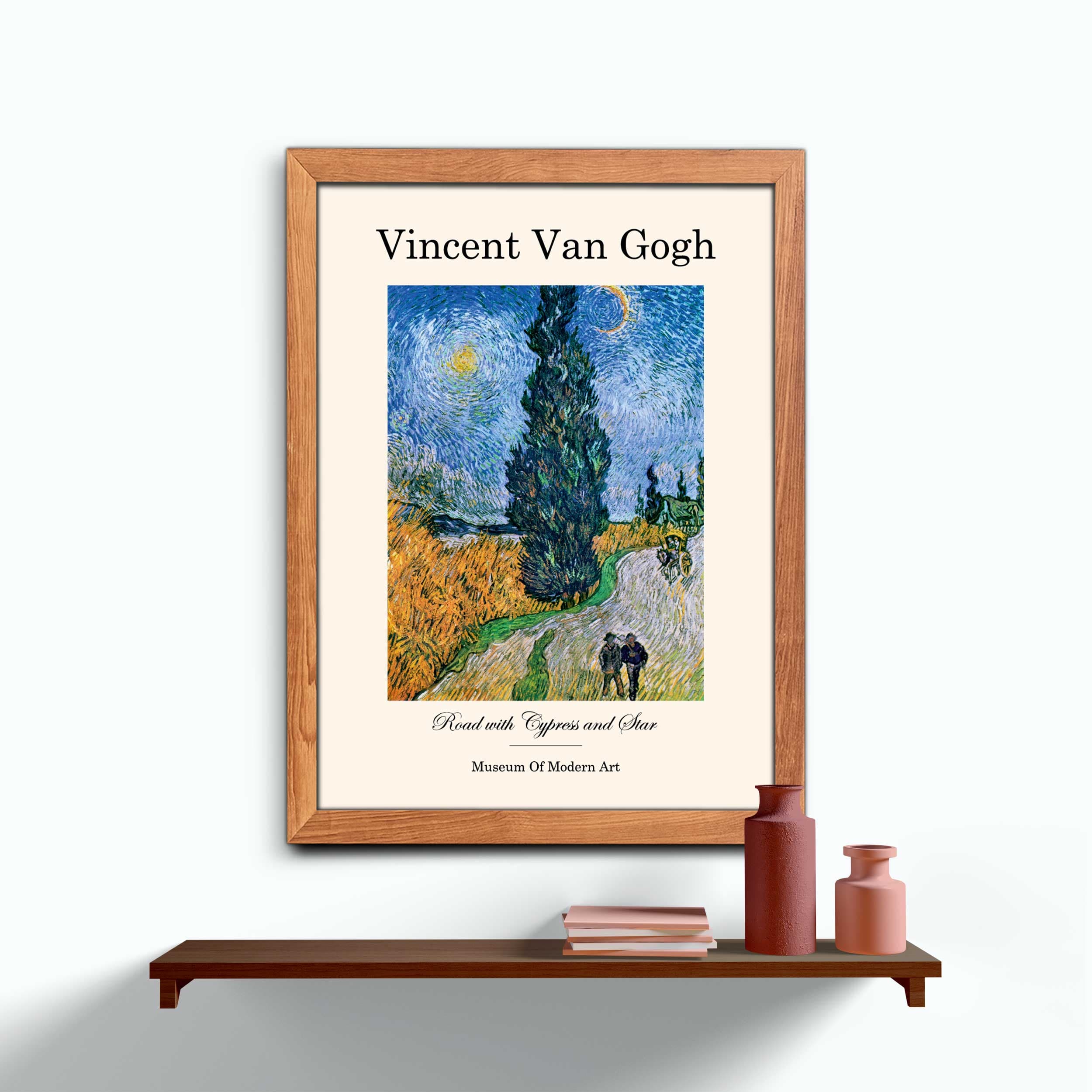 Van Gogh – Road with Cypress and Star Tablo