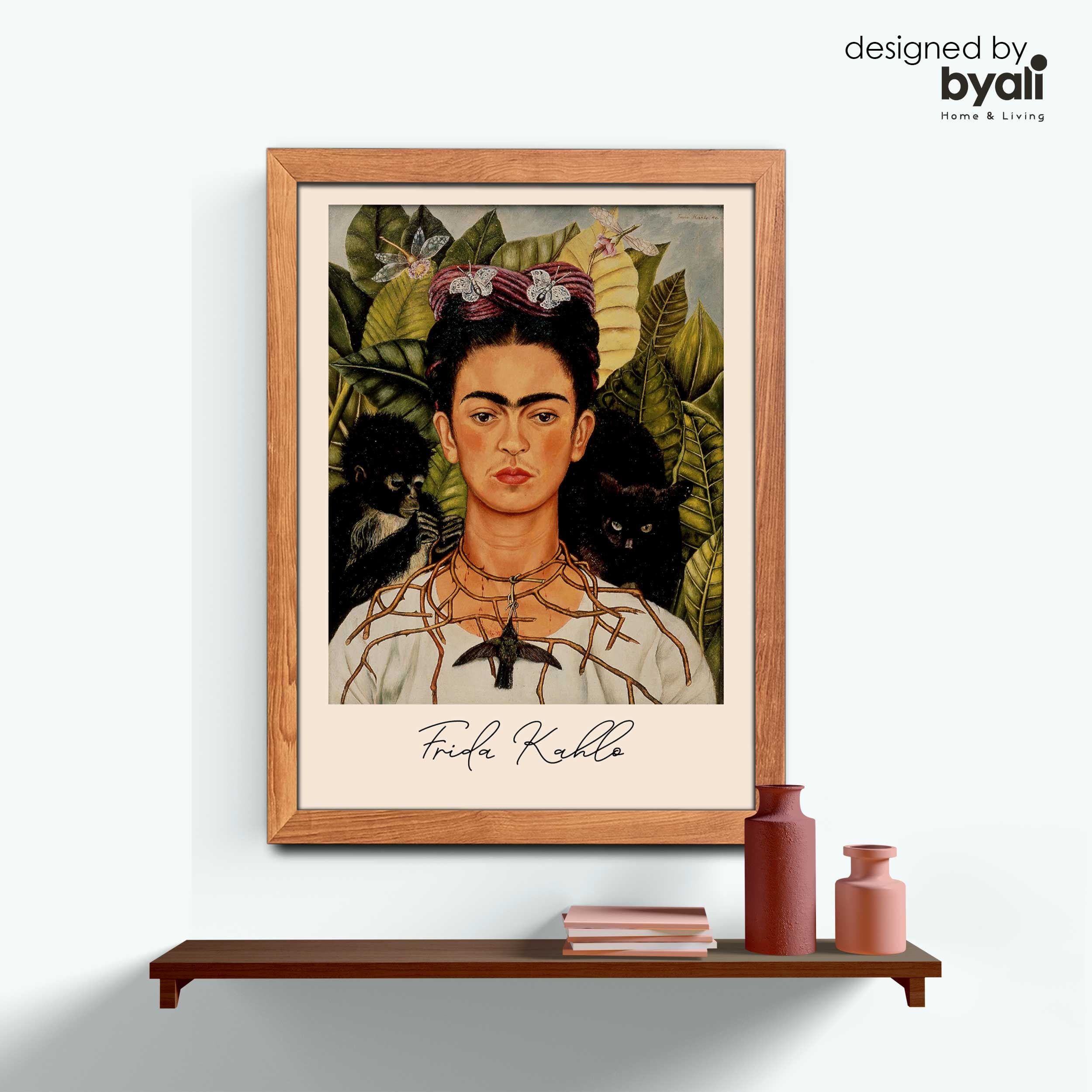 Frida Kahlo Ahşap Çerçeveli Tablo 1003