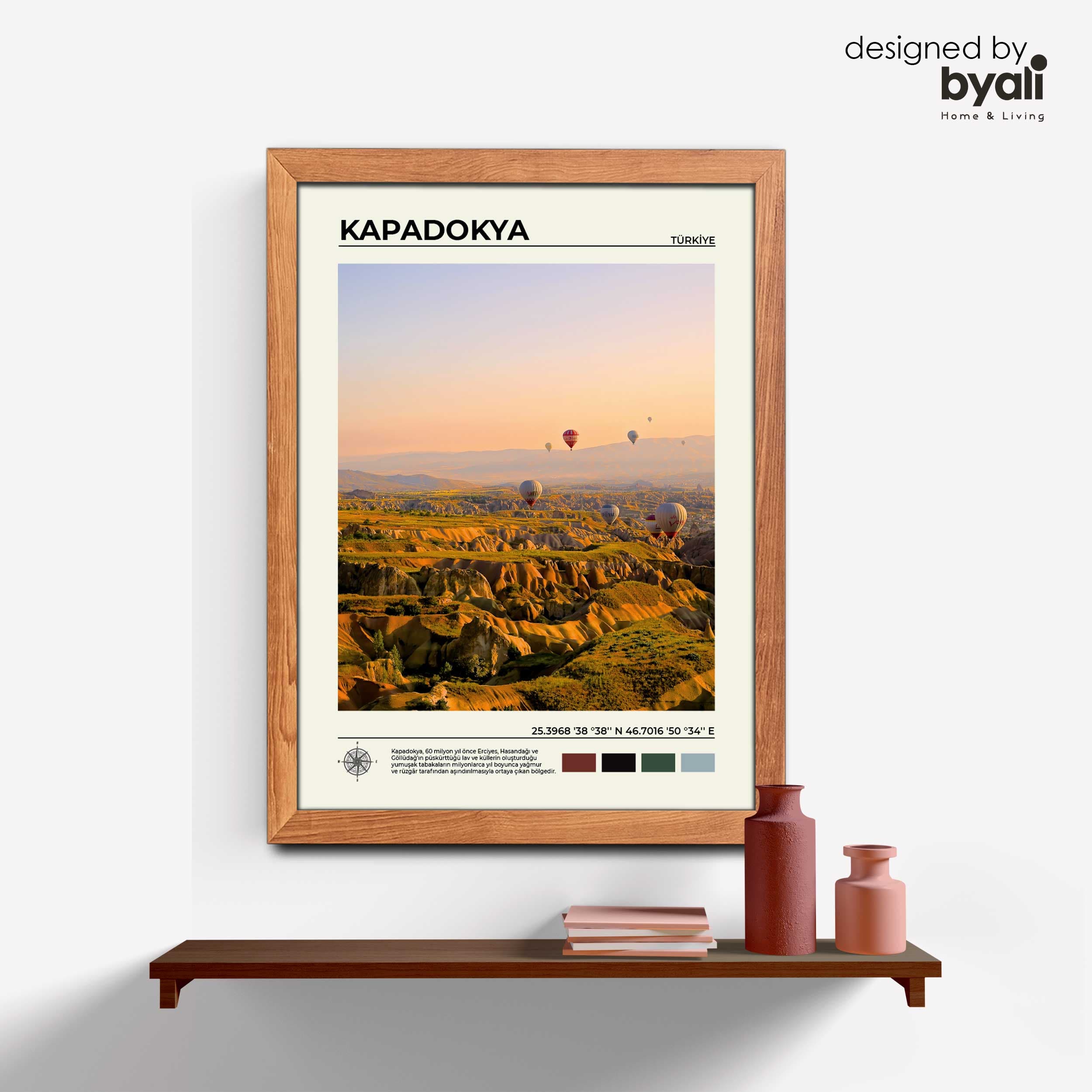 Kapadokya Ahşap Çerçeveli Tablo 1002