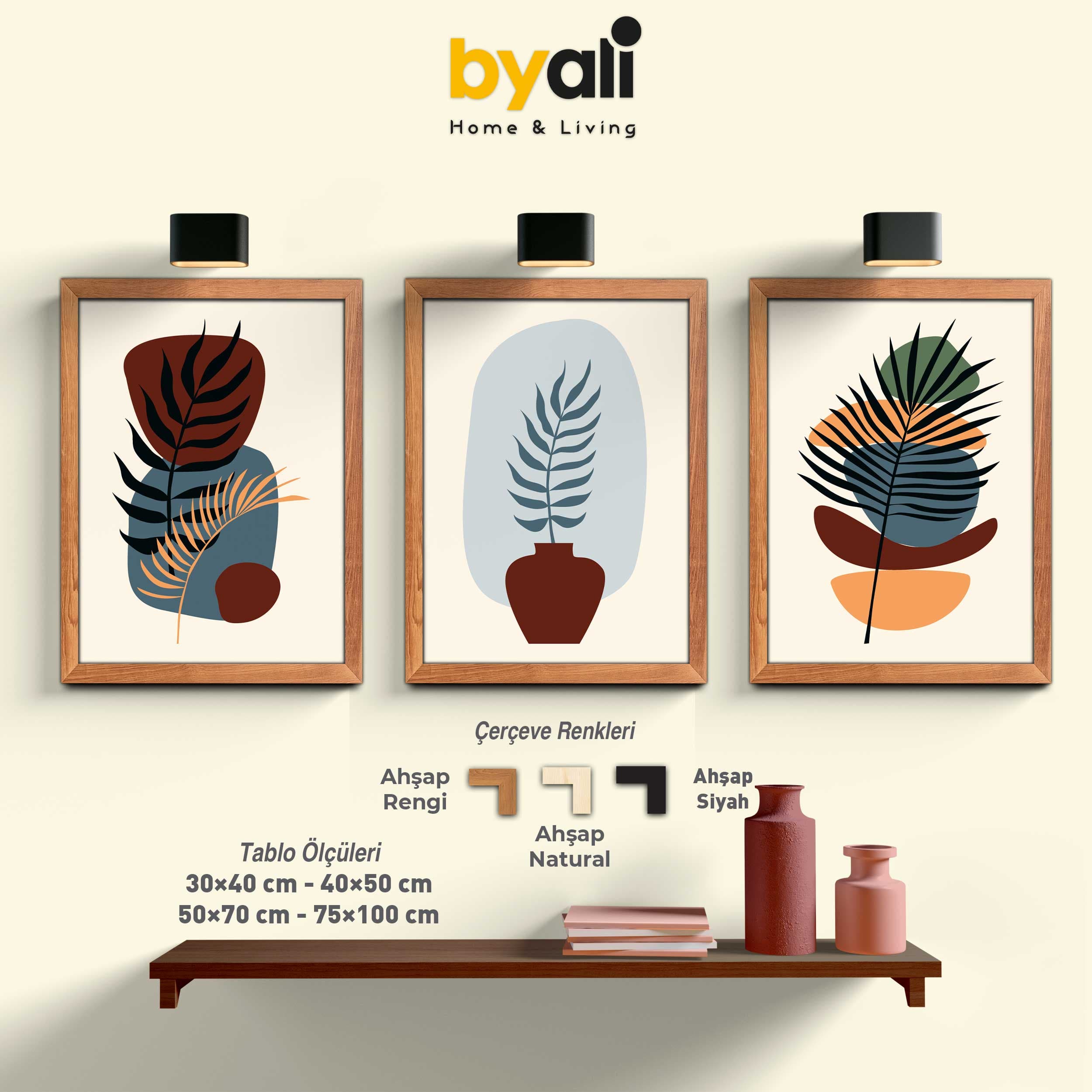 Boho Art 3’lü Tablo Seti 3325