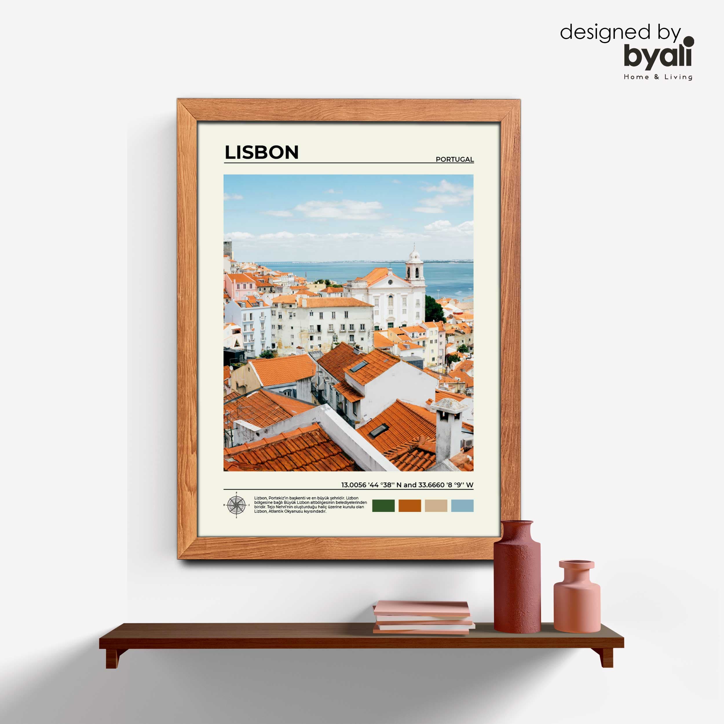 Lisbon Ahşap Çerçeveli Tablo