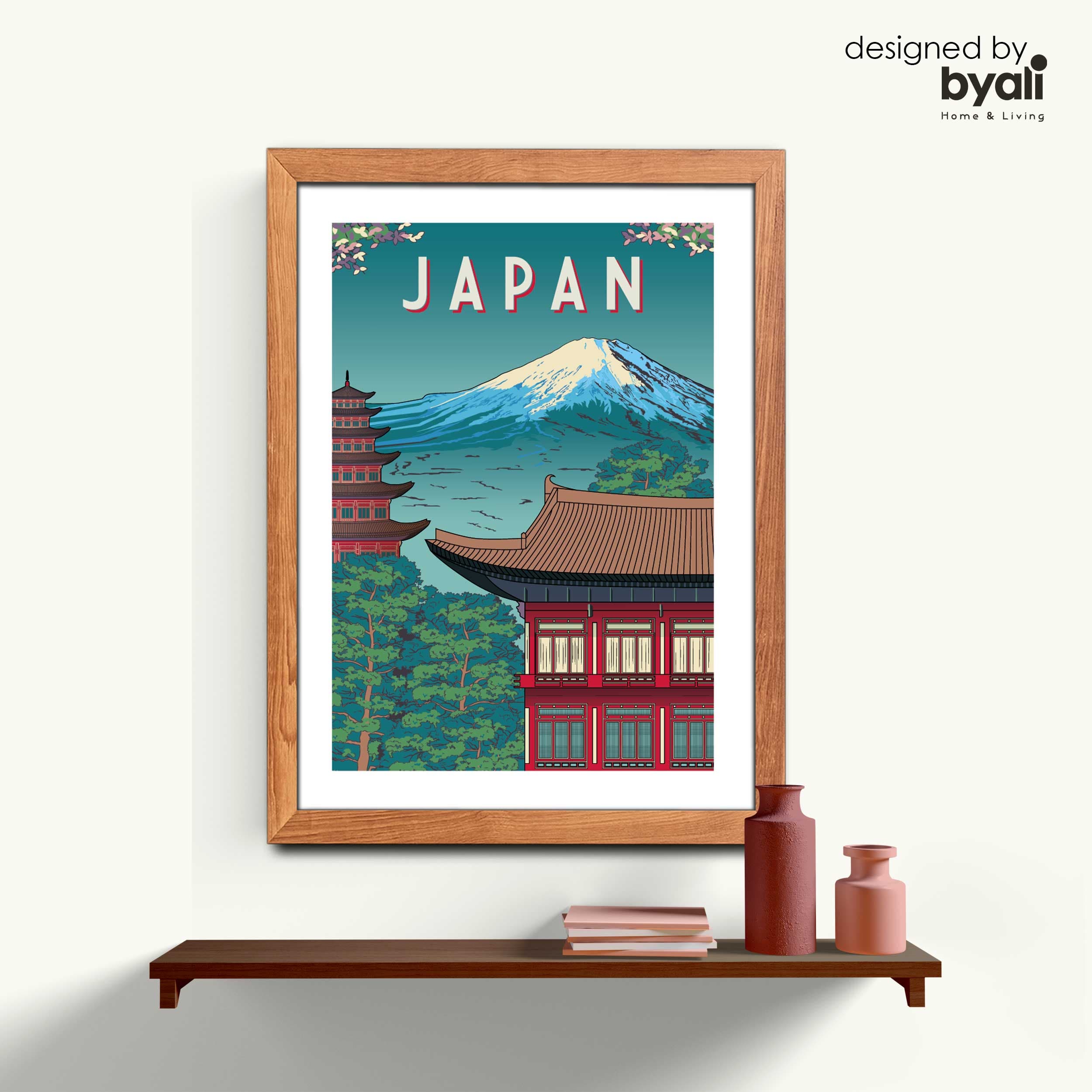 Japan Retro Şehir Ahşap Çerçeveli Tablo 1063