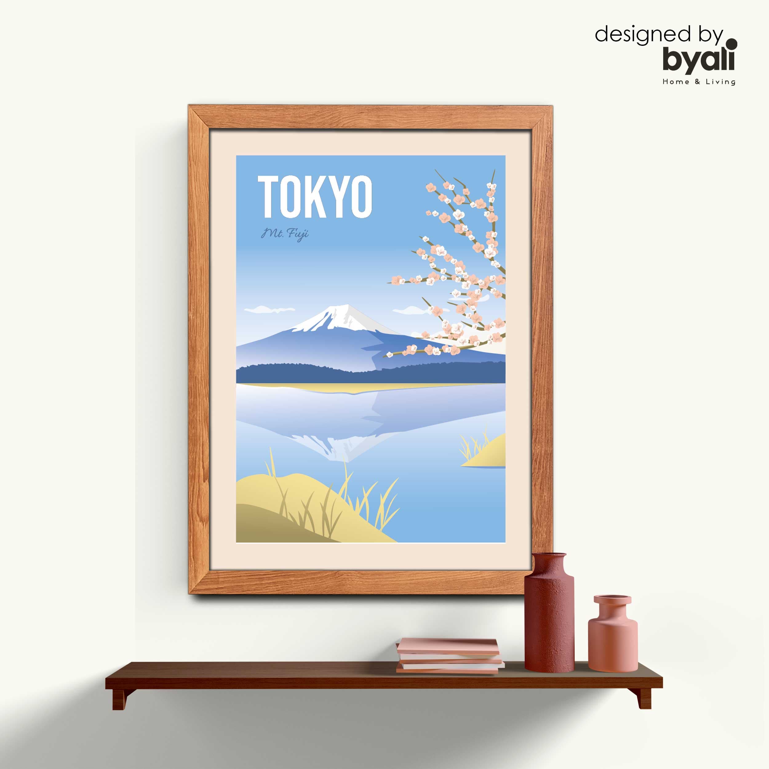 Tokyo Retro Şehir Ahşap Çerçeveli Tablo