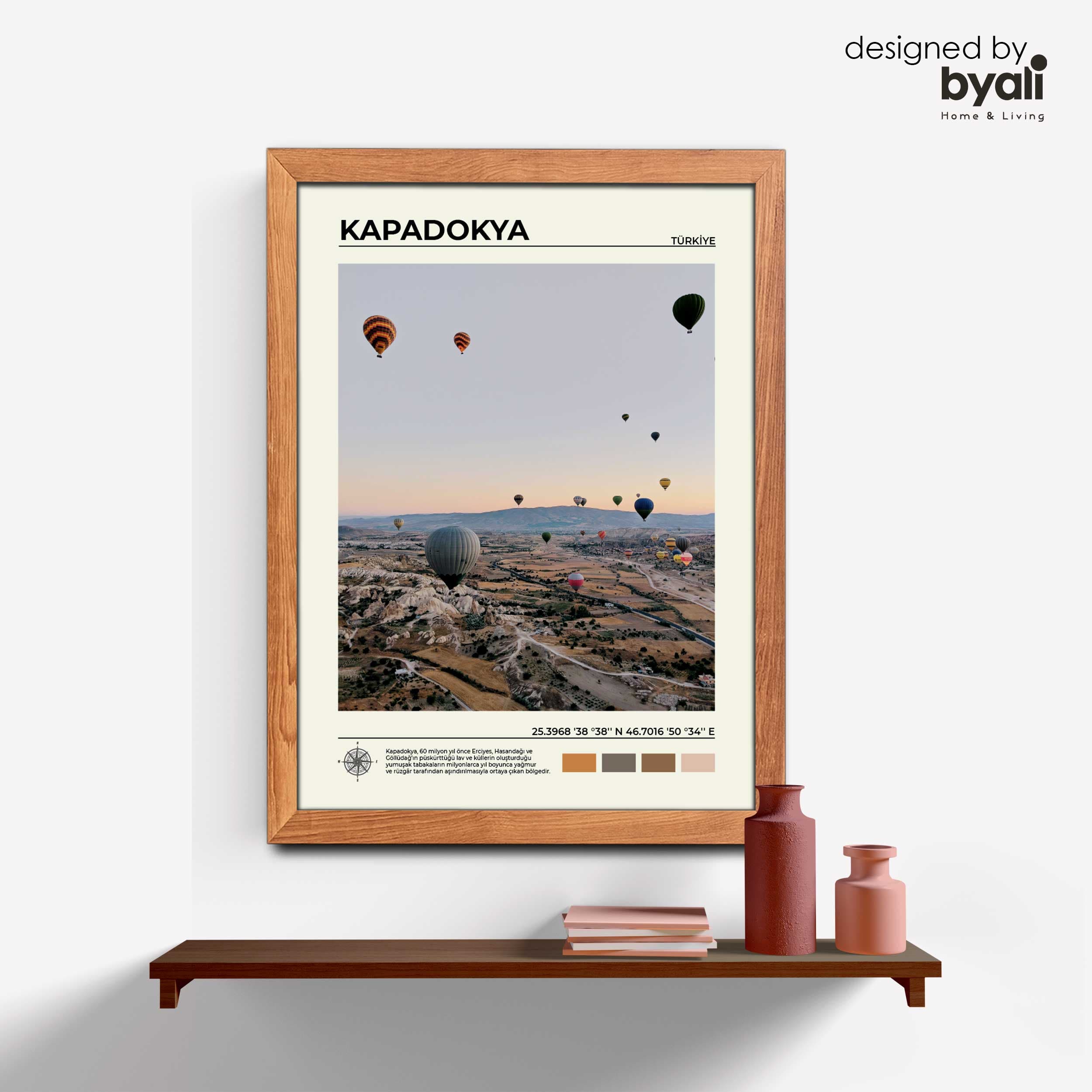 Kapadokya Ahşap Çerçeveli Tablo 1001-2