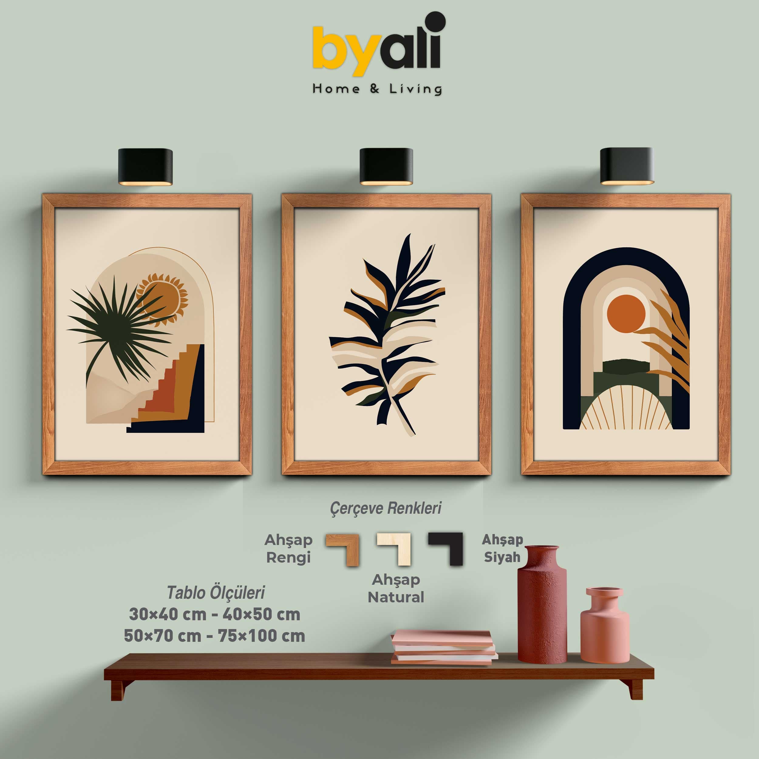 Boho Art 3’lü Tablo Seti 3252