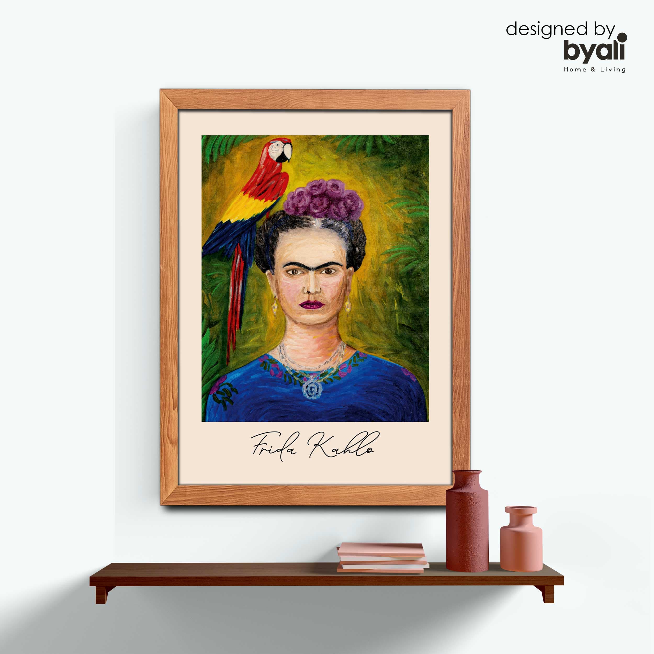 Frida Kahlo Ahşap Çerçeveli Tablo 1001