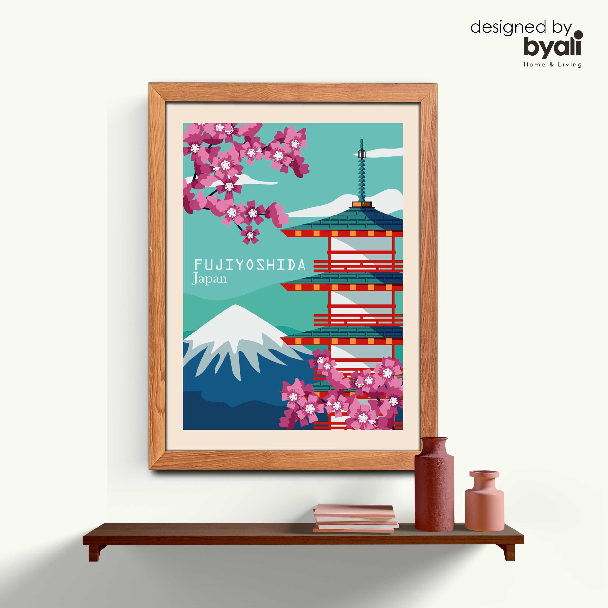 Japan Retro Şehir Ahşap Çerçeveli Tablo 1023