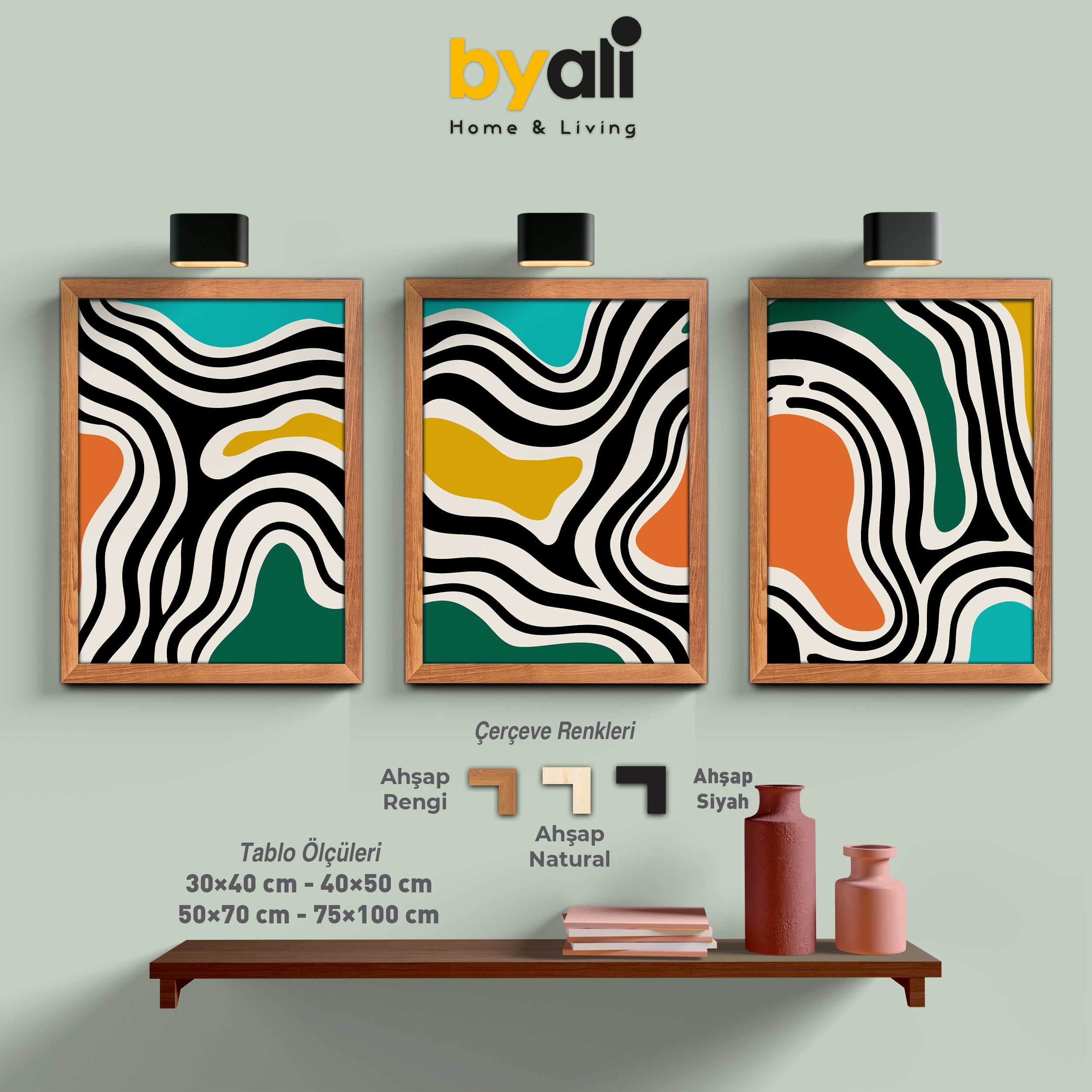 Minimalist Art 3’lü Tablo Seti 3264