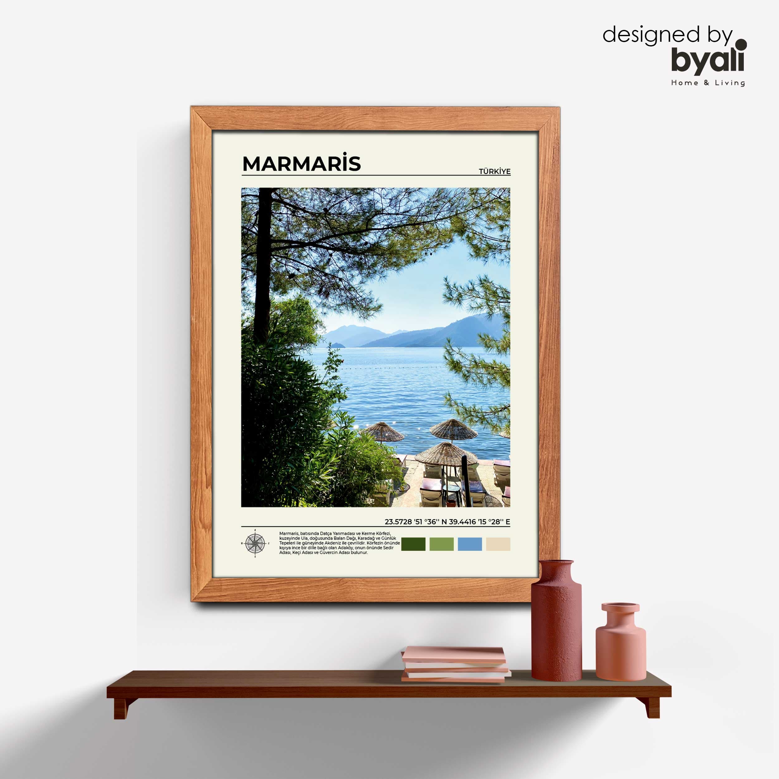 Marmaris Ahşap Çerçeveli Tablo 1001