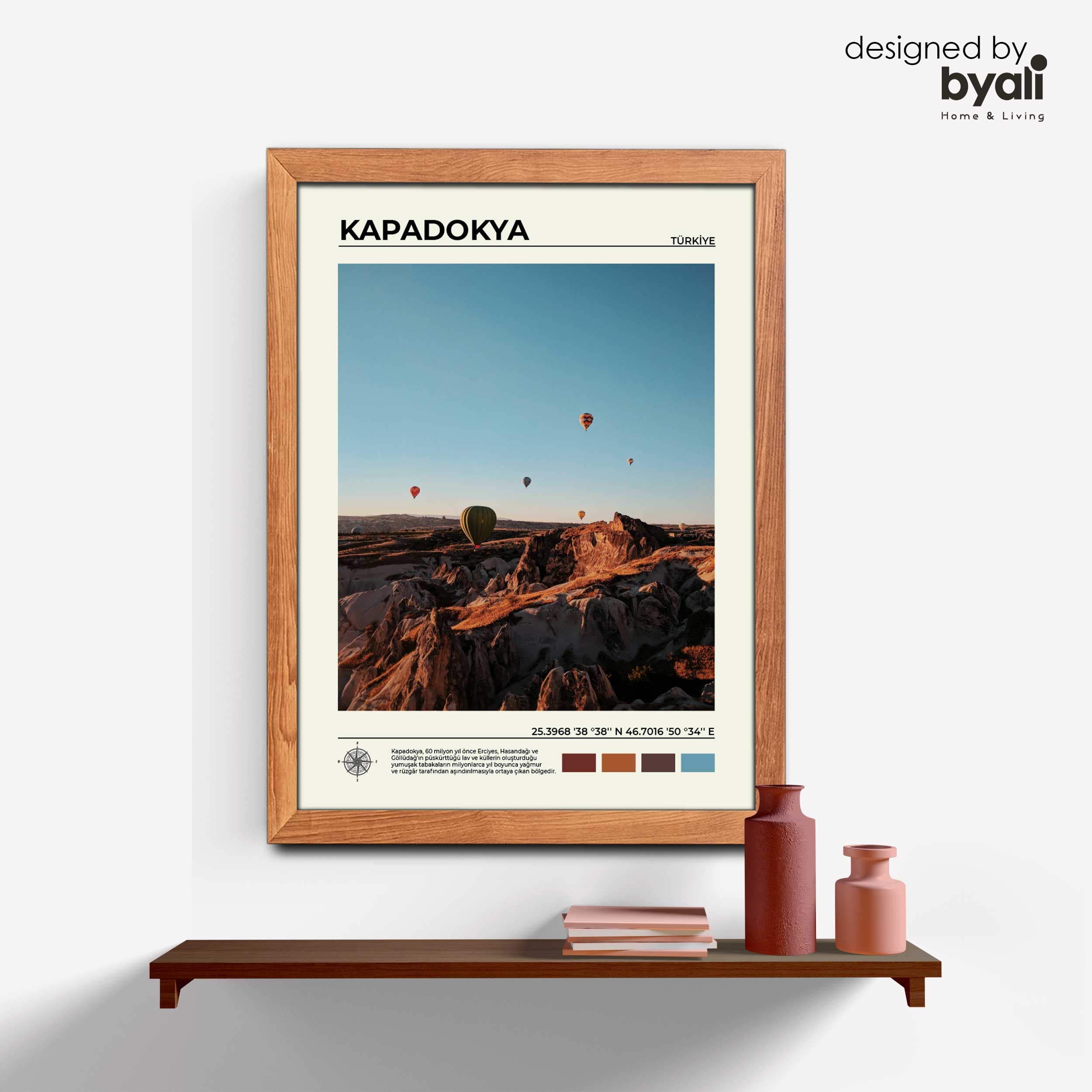 Kapadokya Ahşap Çerçeveli Tablo 1001