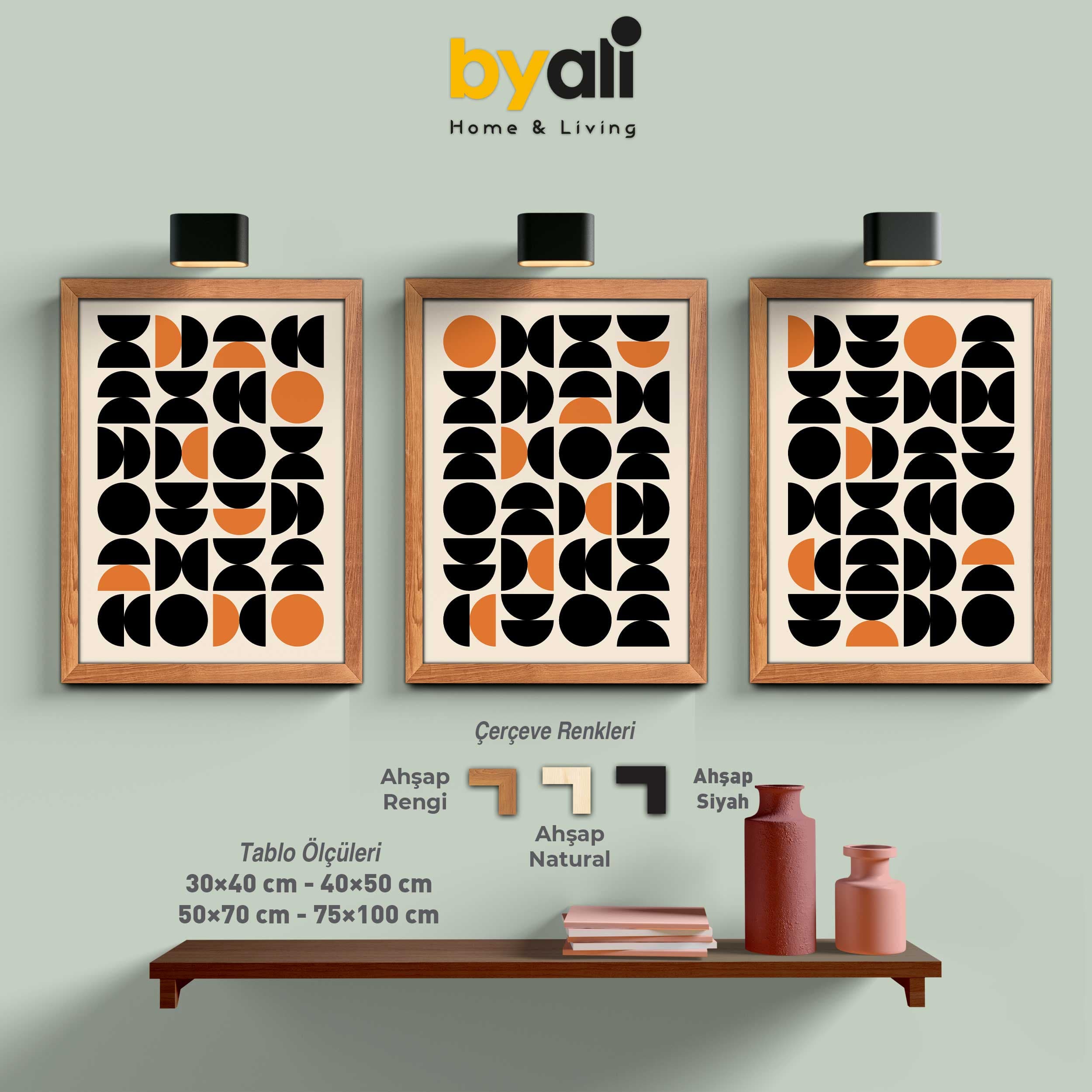 Brutalism Art 3’lü Tablo Seti