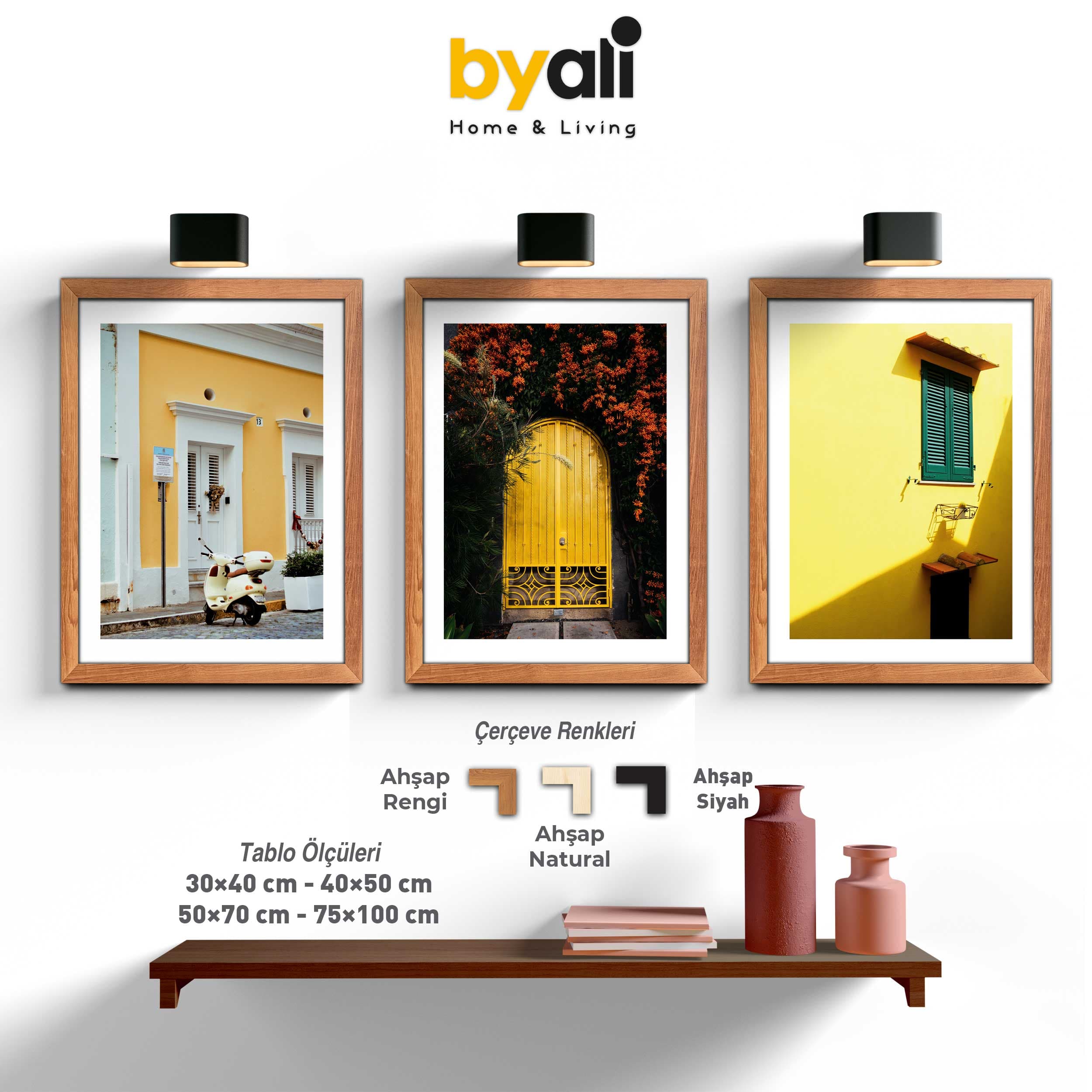 Yellow 3’lü Tablo Seti 1054