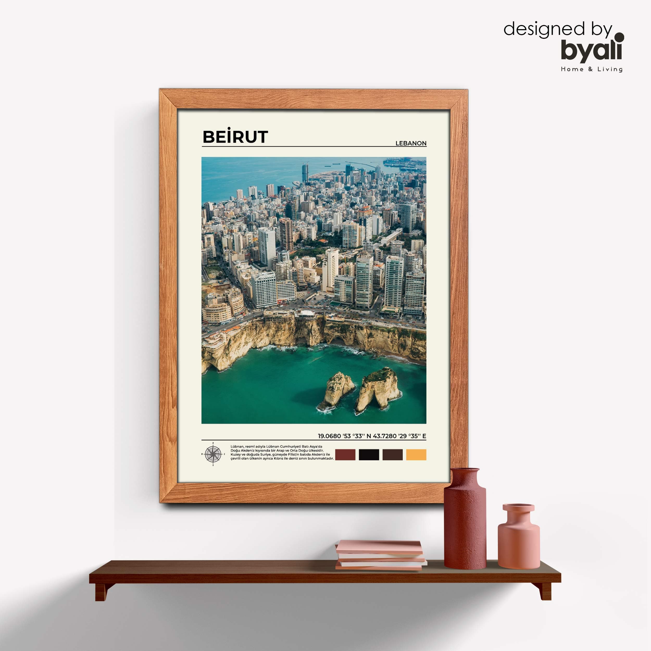 Beirut Ahşap Çerçeveli Tablo 1000