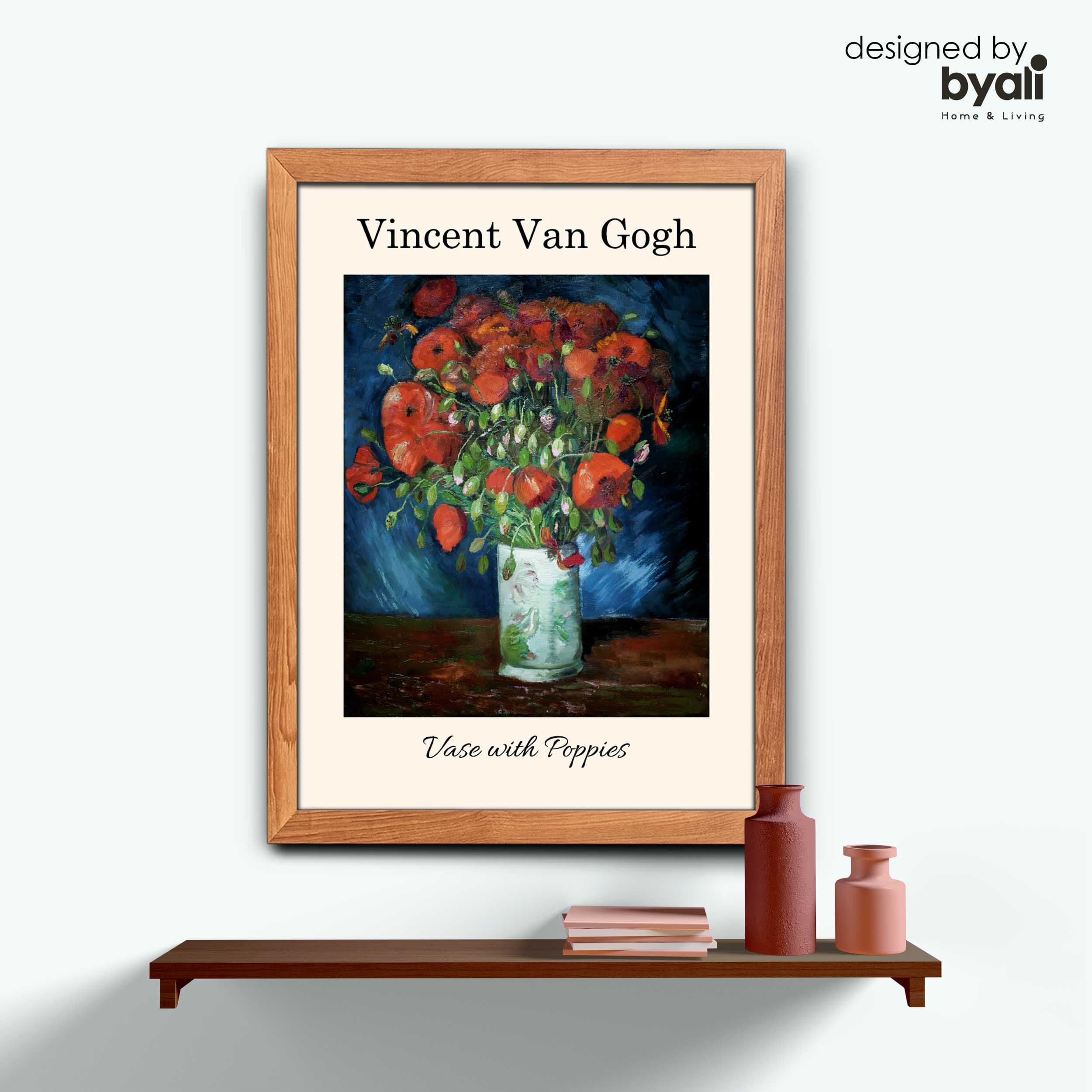 Van Gogh – Vase with Poppies Tablo
