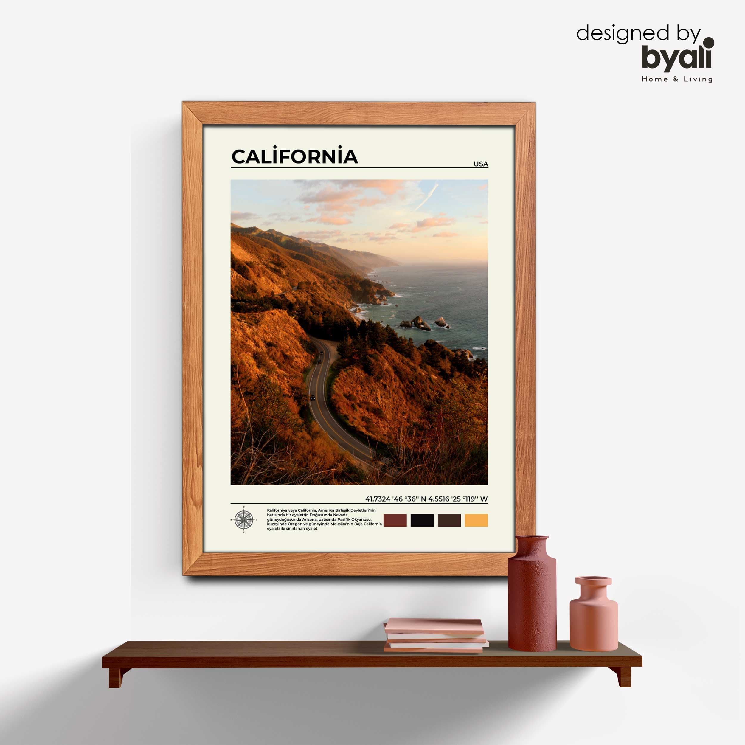 California Ahşap Çerçeveli Tablo 1000