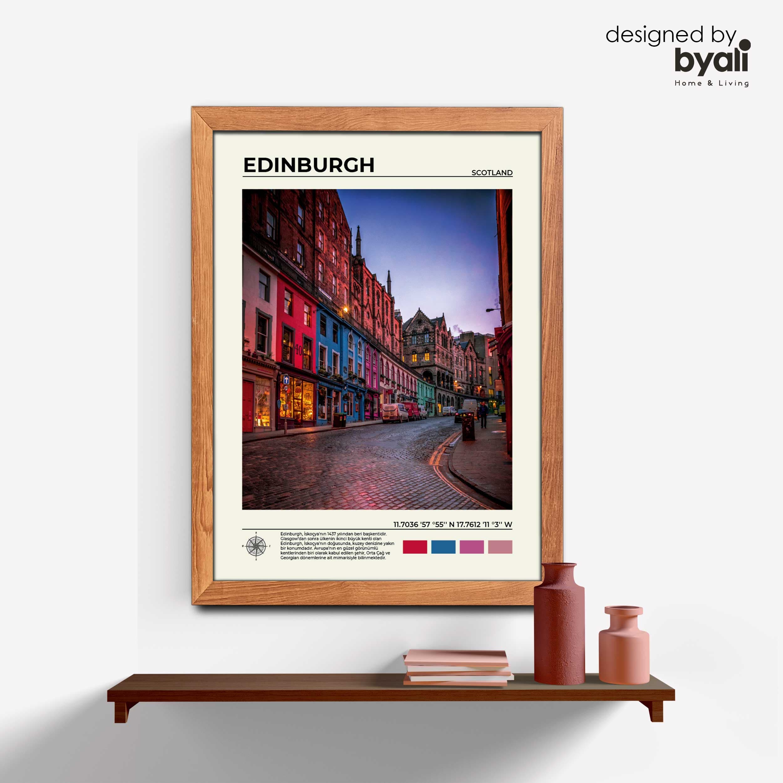 Edinburgh Ahşap Çerçeveli Tablo