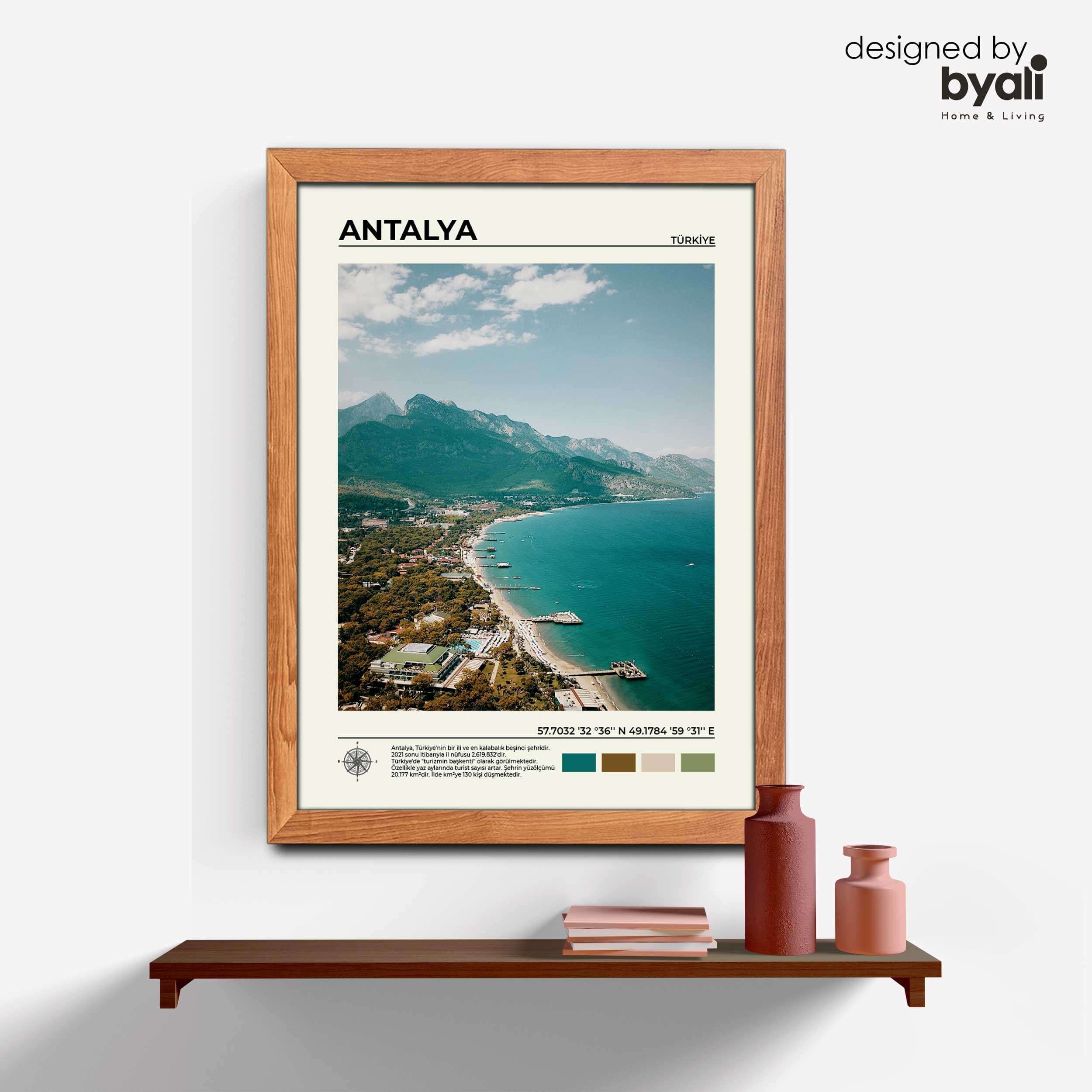 Antalya Ahşap Çerçeveli Tablo