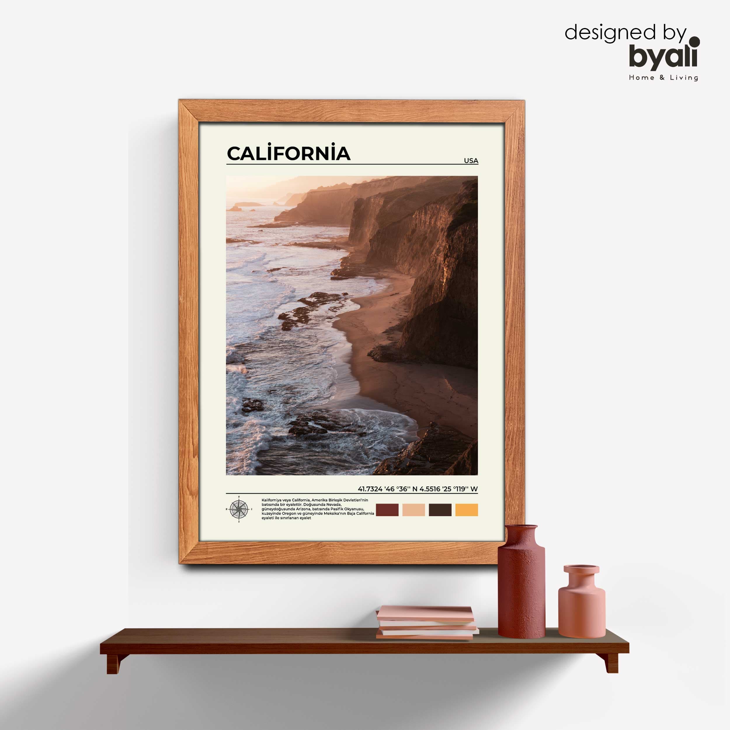 California Ahşap Çerçeveli Tablo 1001-2
