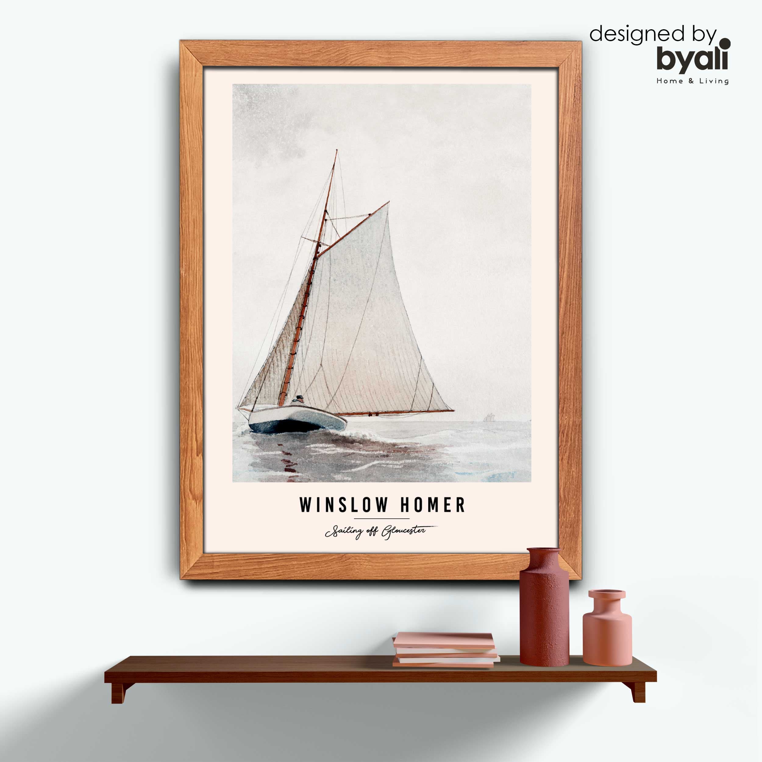 Winslow Homer – Sailing off Gloucester Tablo