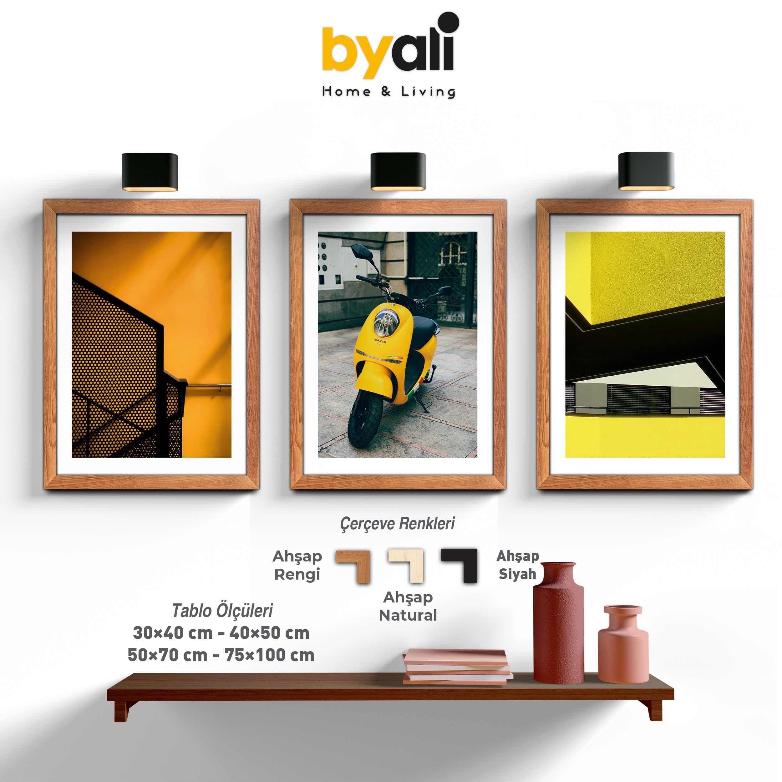 Yellow 3’lü Tablo Seti 1058