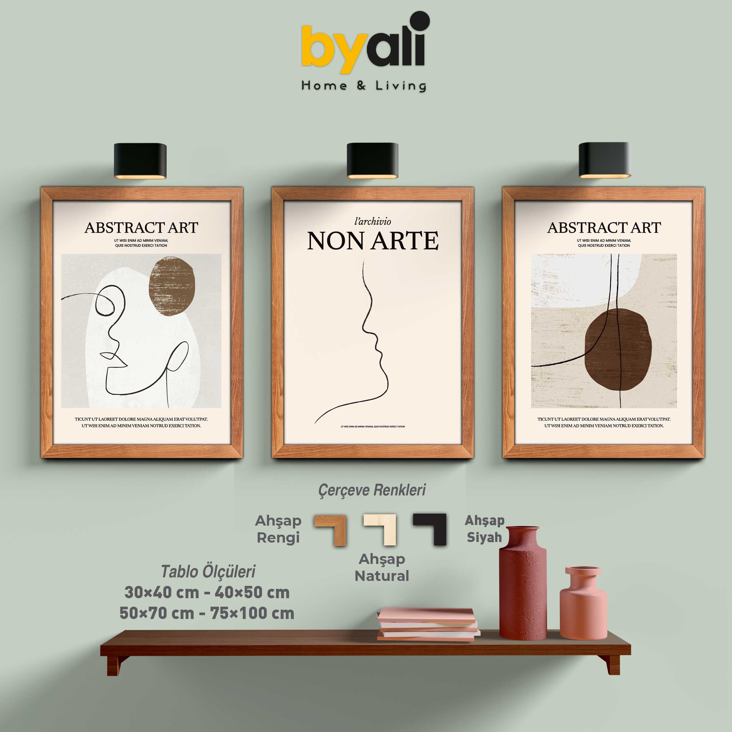 Soyut Art 3’lü Tablo Seti 3223