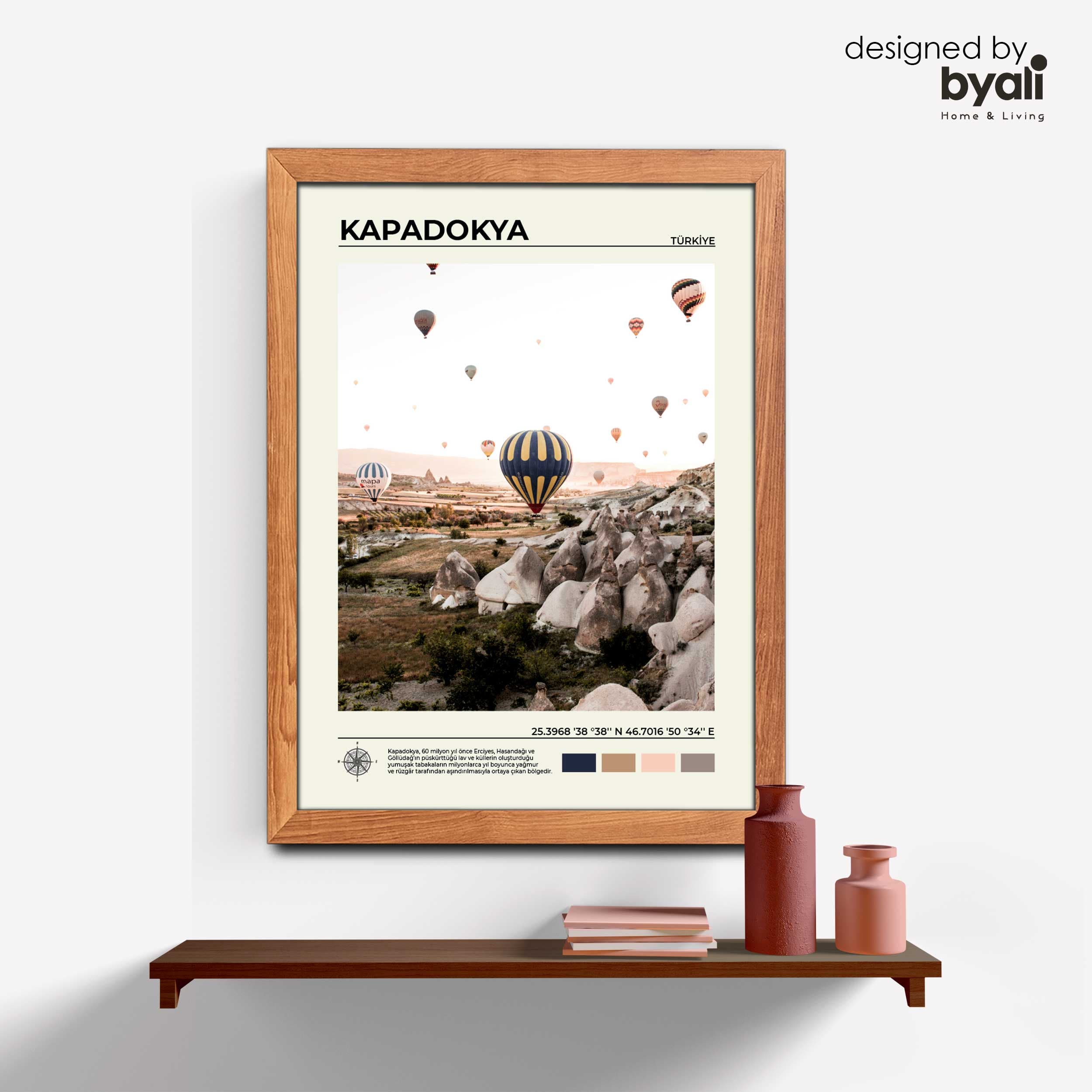 Kapadokya Ahşap Çerçeveli Tablo 1001-3