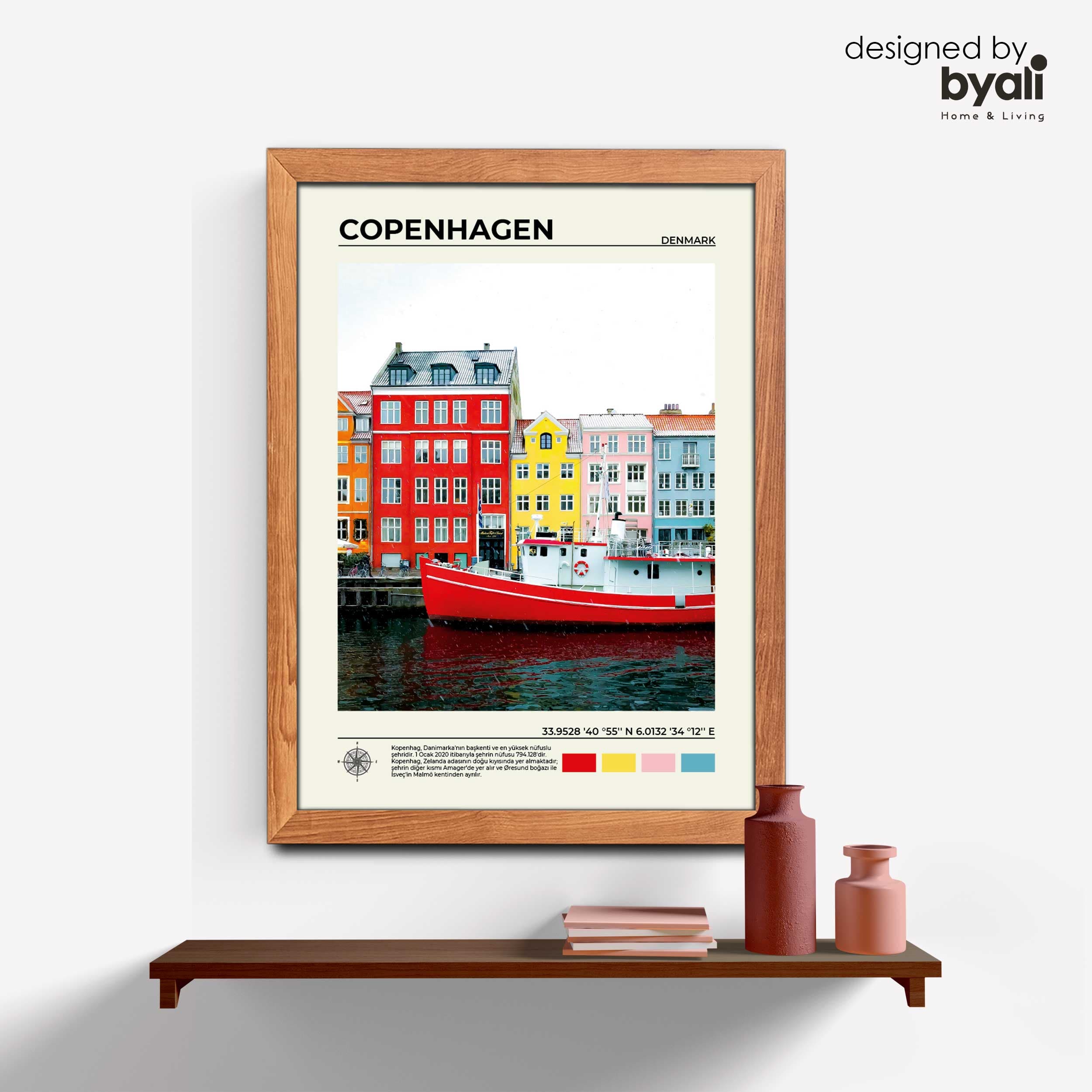 Copenhagen Ahşap Çerçeveli Tablo
