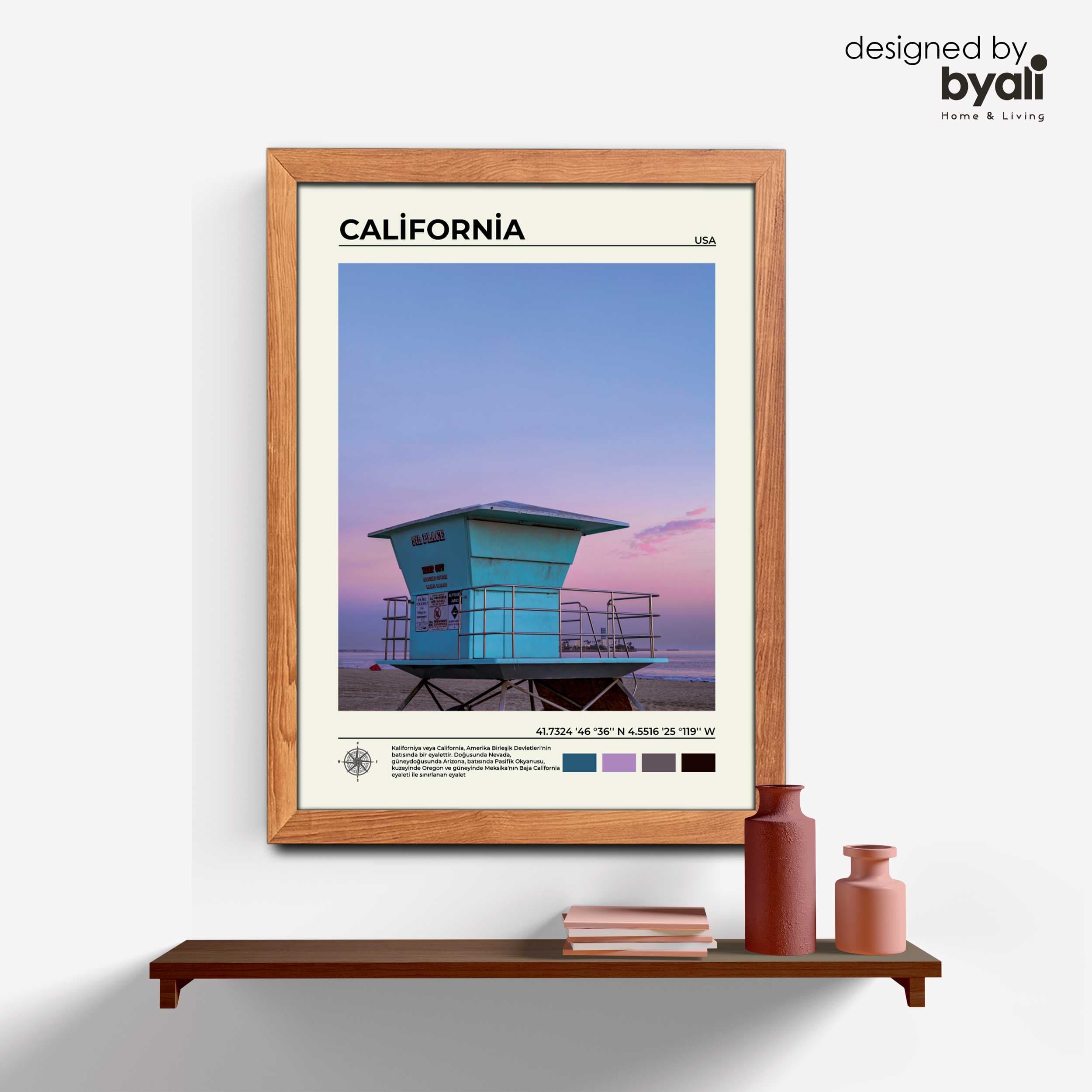 California Ahşap Çerçeveli Tablo 1001