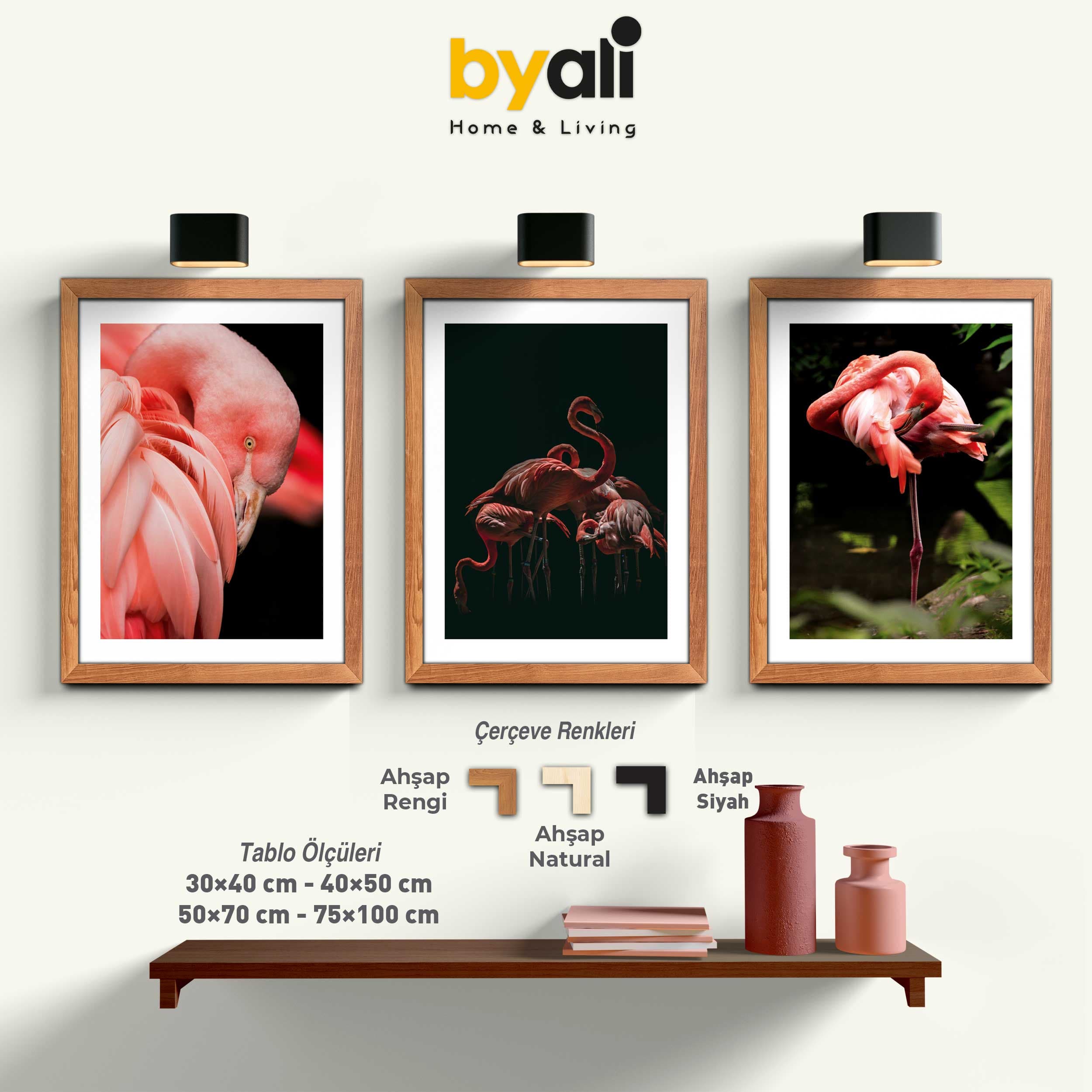 flamingo 3’lü Tablo Seti