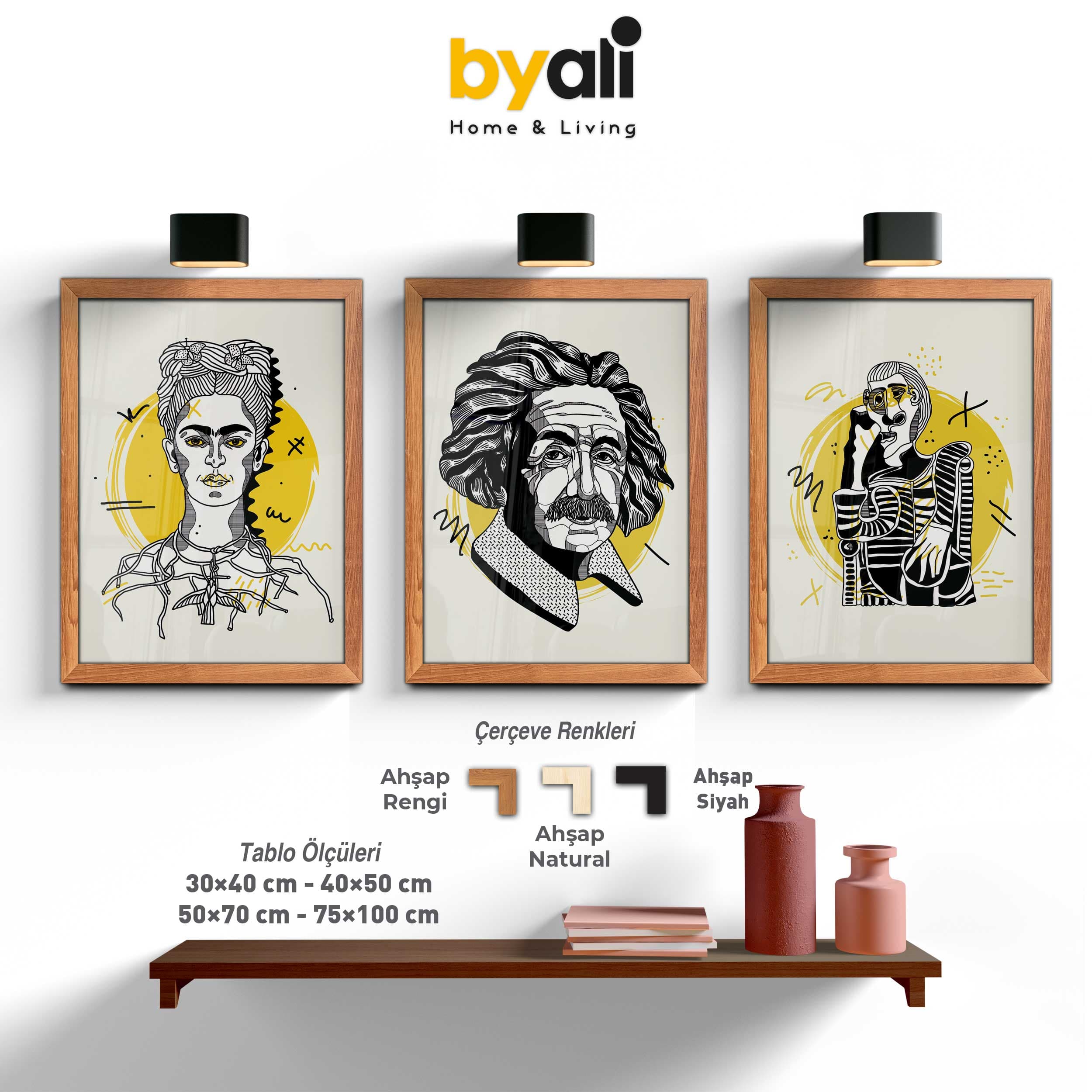 Ünlü Art 3’lü Tablo Seti