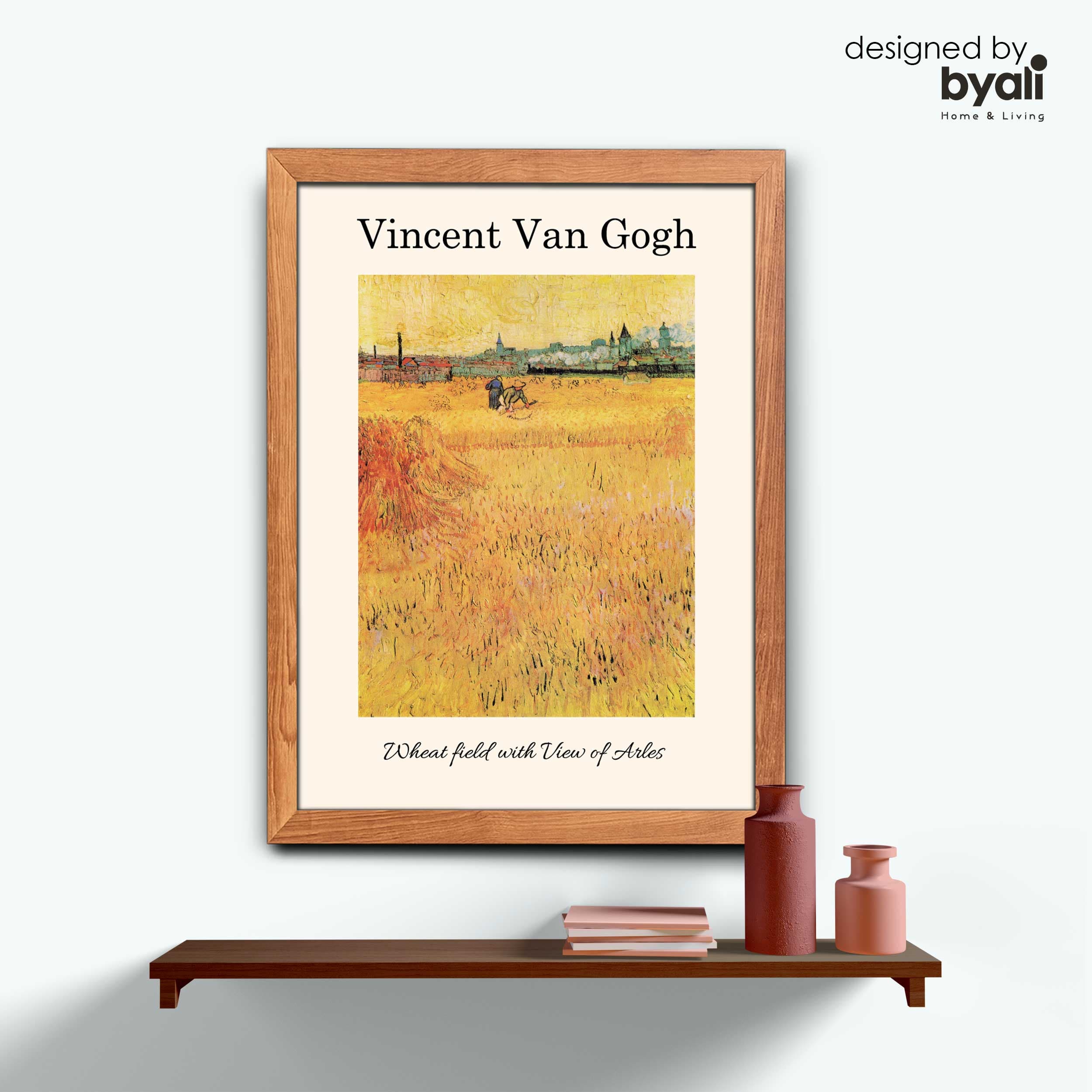 Van Gogh – Wheat field with View of Arles Tablo