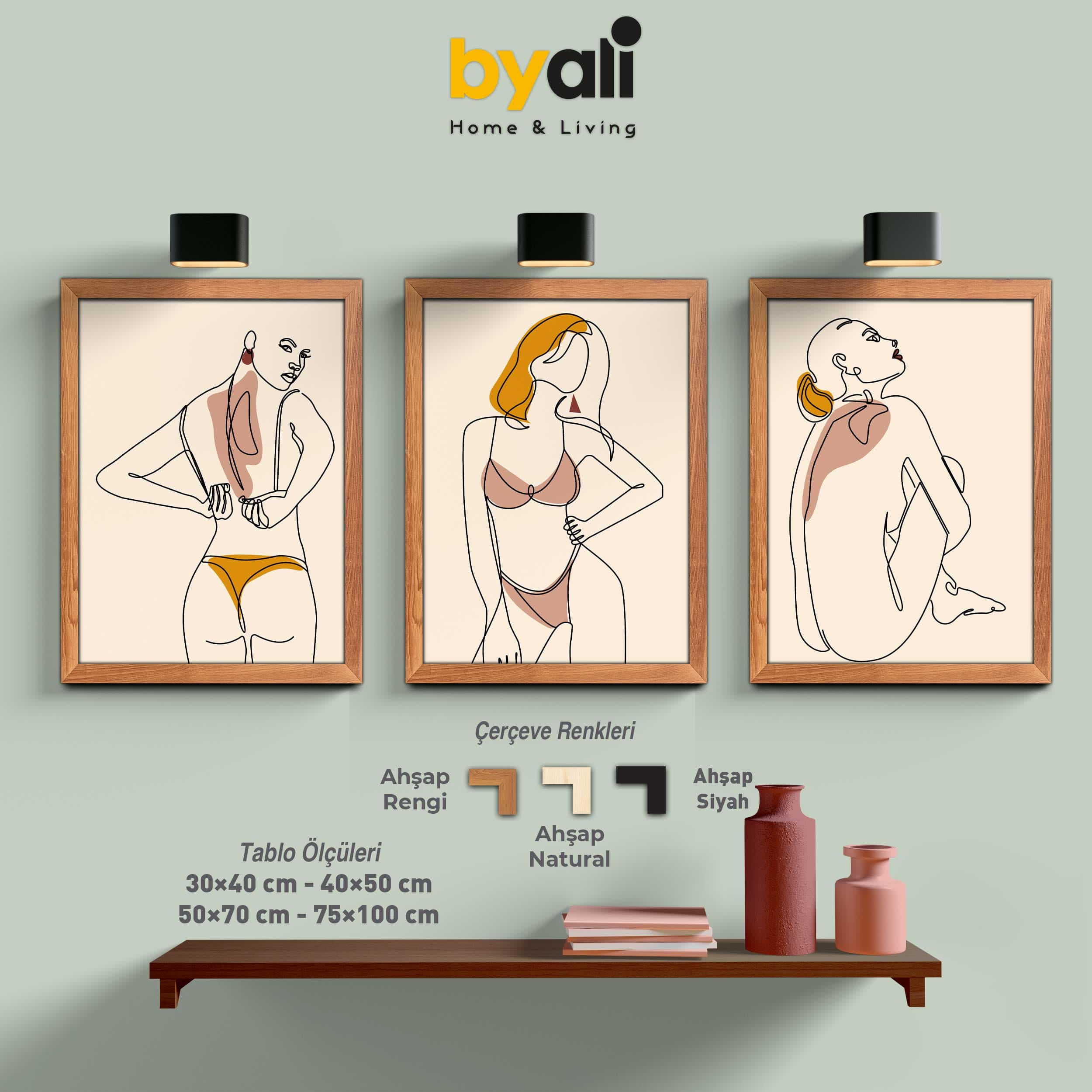 Kadın Body 3’lü Tablo Seti