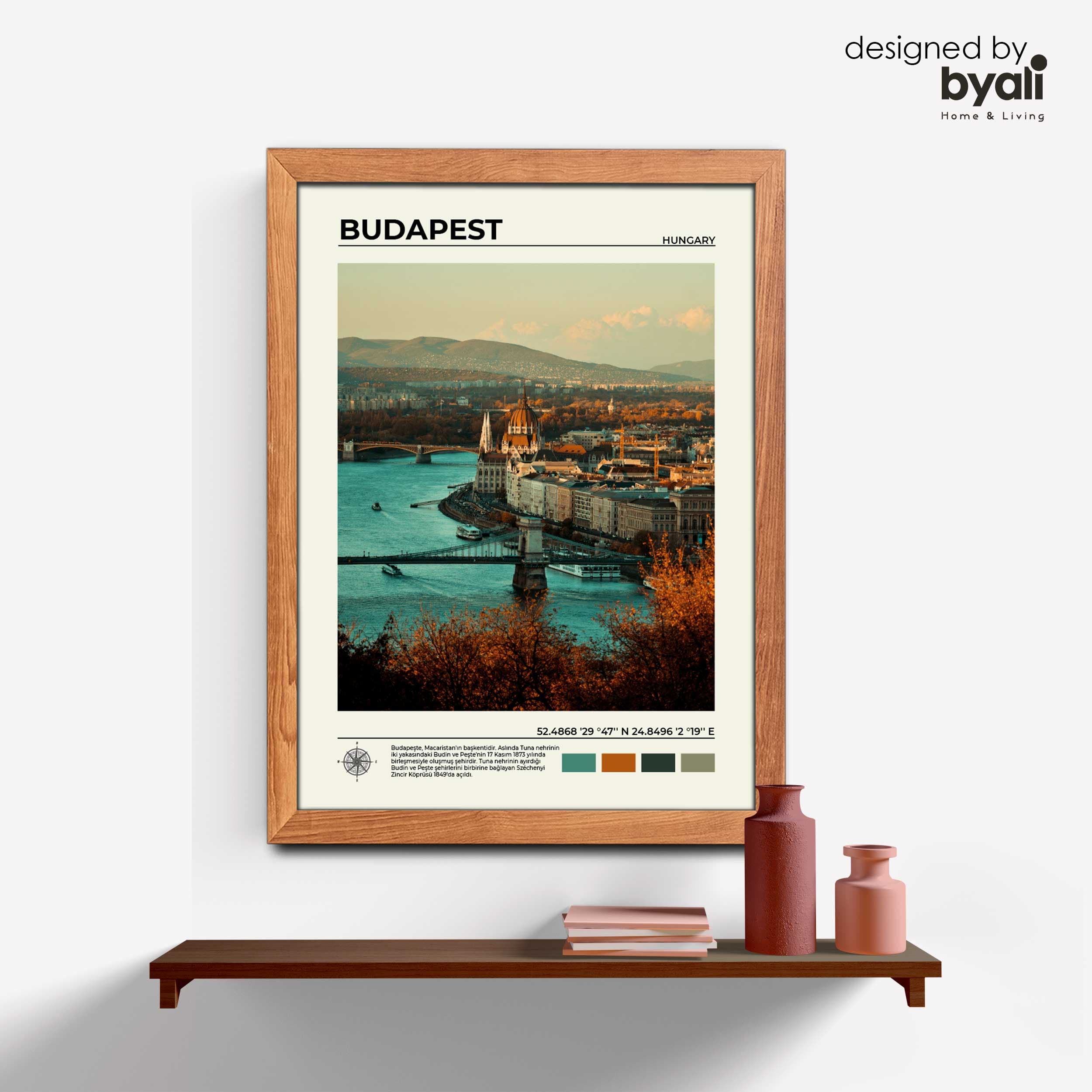 Budapest Ahşap Çerçeveli Tablo