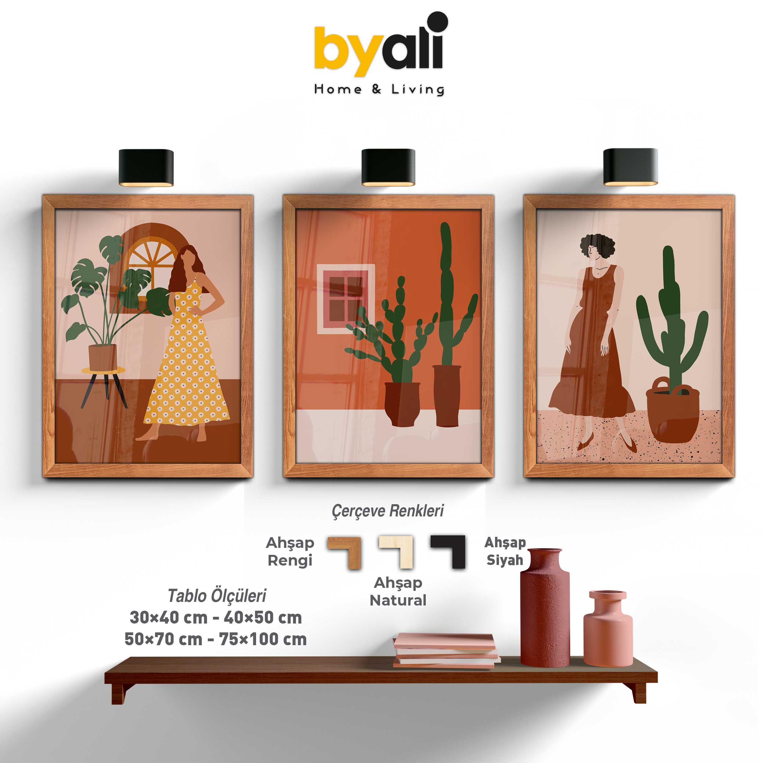 Boho Art 3’lü Tablo Seti 3281
