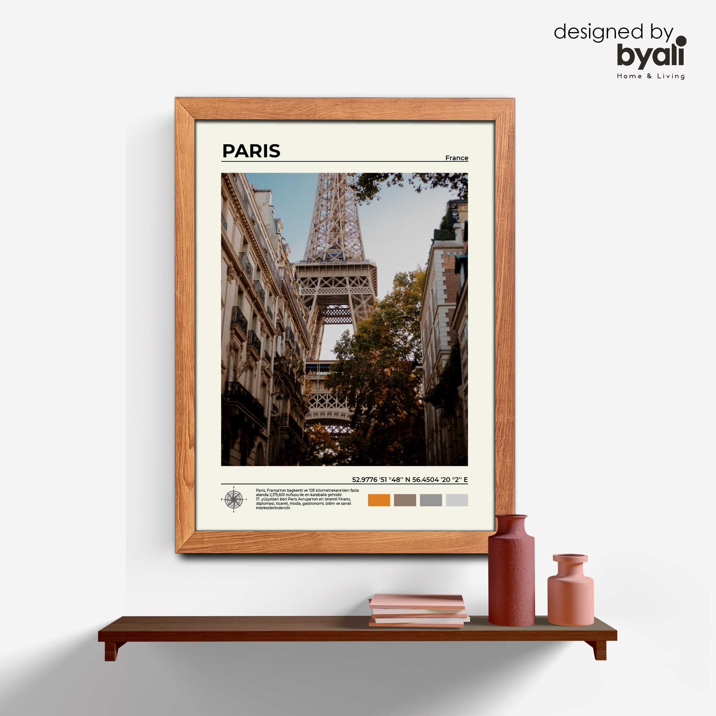 Paris Ahşap Çerçeveli Tablo