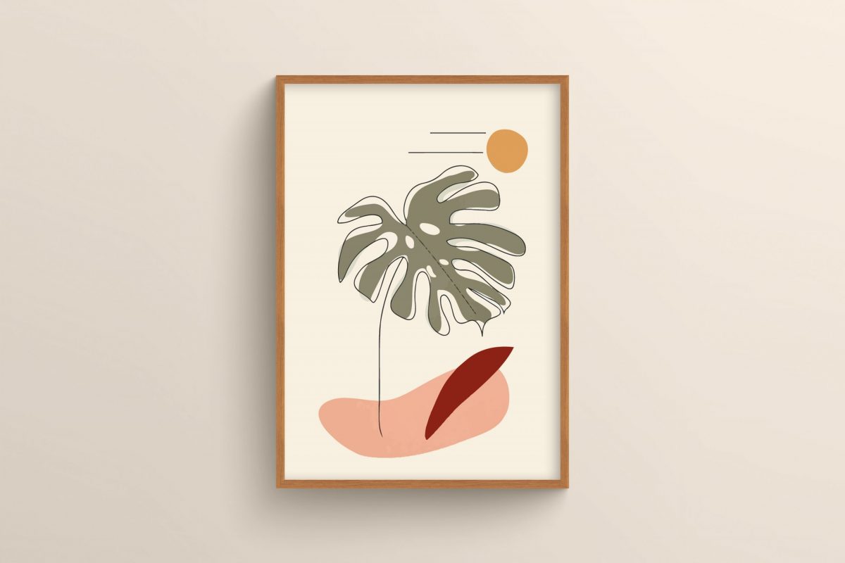 Ahşap Çerçeveli Soyut 3'lü Tablo Seti 3002 - Görsel 4