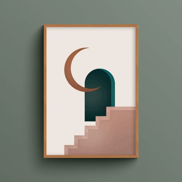 Ahşap Çerçeveli boho wall art 3'lü Tablo Seti 3003