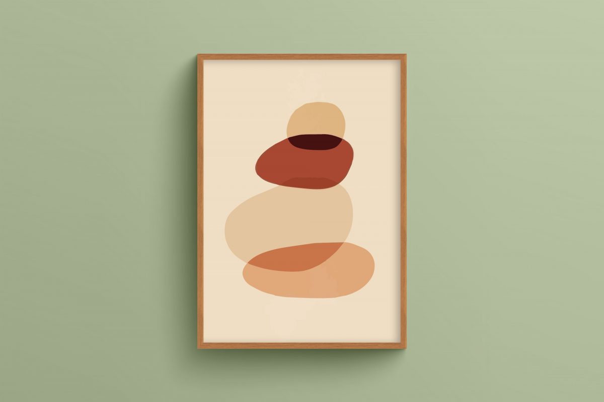 Ahşap Çerçeveli boho wall art 3'lü Tablo Seti 3003