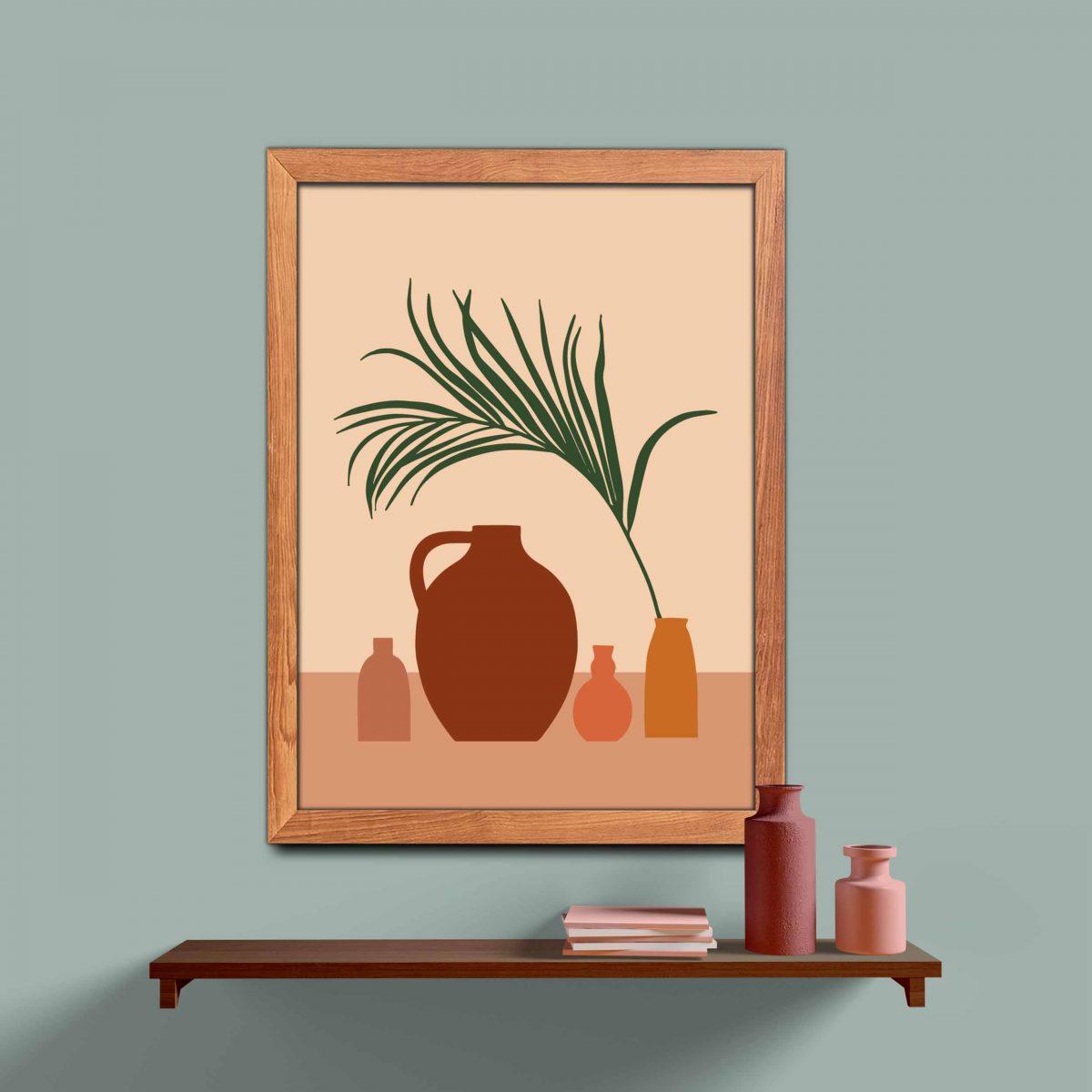 Ahşap Çerçeveli Boho 3’lü Tablo Seti