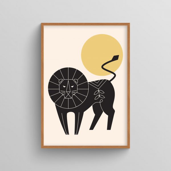 Ahşap Çerçeveli Geometric Sarı 3’lü Tablo Seti