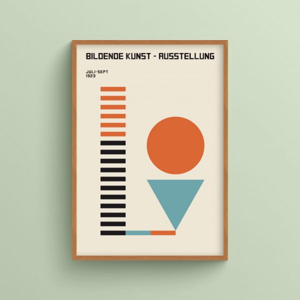 Ahşap Çerçeveli Bauhaus Art 3’lü Tablo Seti