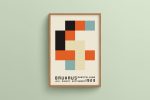 Ahşap Çerçeveli Bauhaus Art 3’lü Tablo Seti